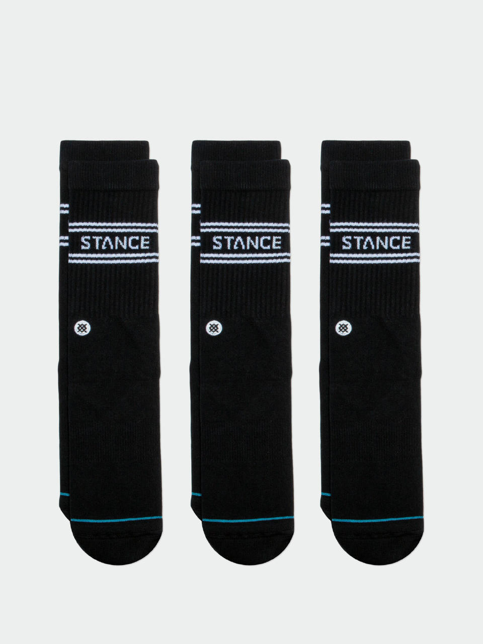 Stance Basic 3 Pack Crew Zokni (black)