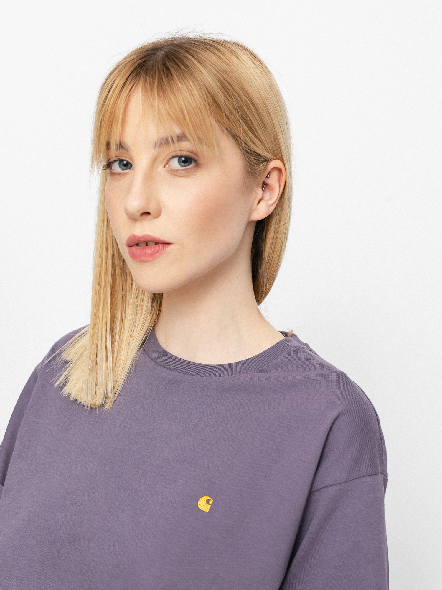 Carhartt WIP Chase Wmn Ujjatlan felső (provence/gold)