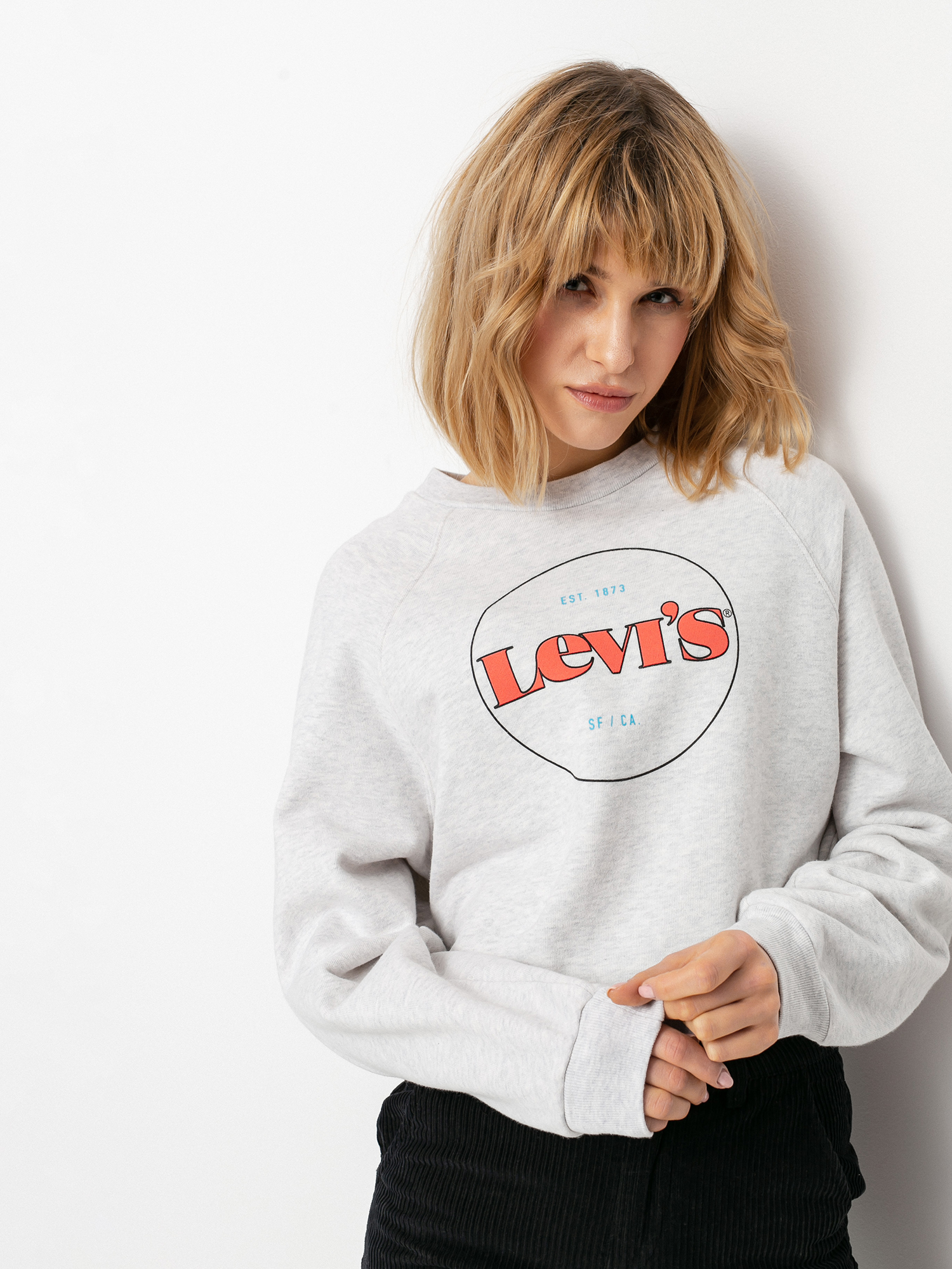 Levi's® Vintage Raglan Wmn Pulóver (circle logo gradient white)