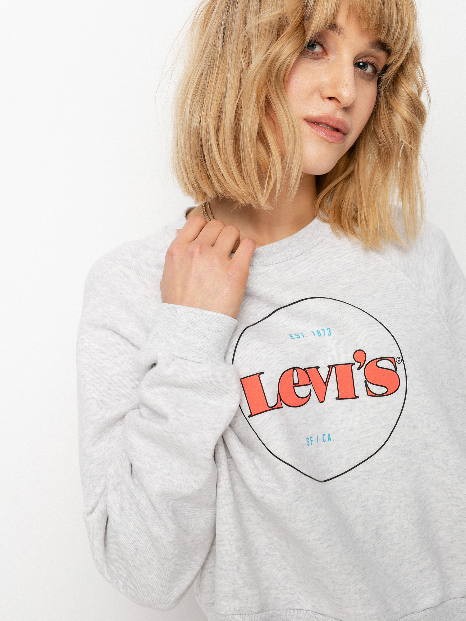 Levi's® Vintage Raglan Wmn Pulóver (circle logo gradient white)