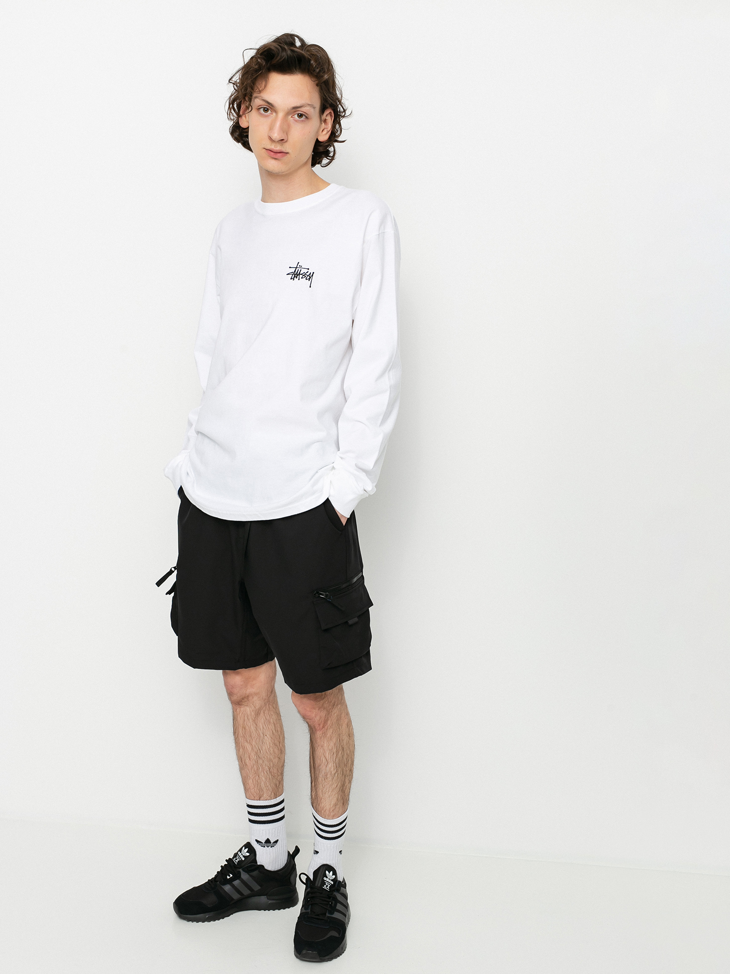 Stussy Hosszú ujjú felső Basic (white)