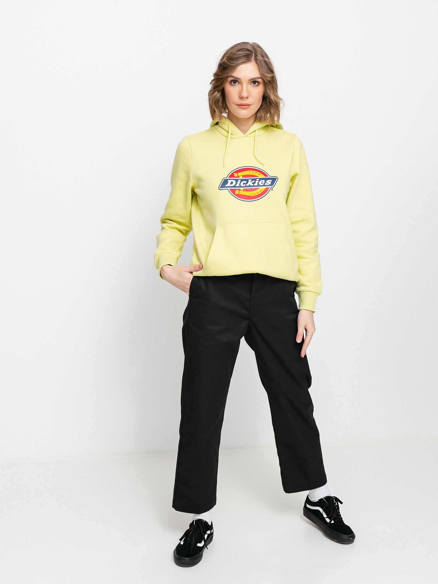 Dickies Icon Logo HD Wmn Kapucnis pulóver (mellow green)