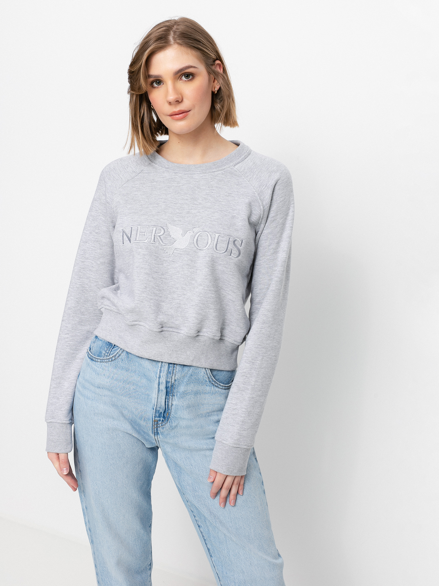 Nervous Classic Crew Wmn Pulóver (grey)