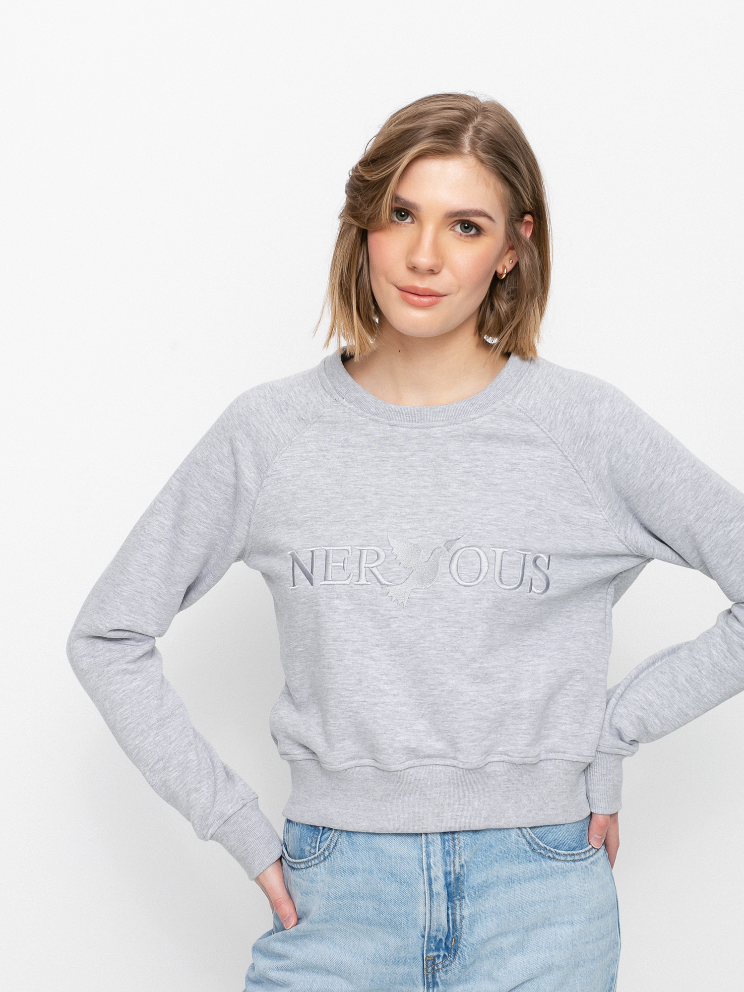Nervous Classic Crew Wmn Pulóver (grey)