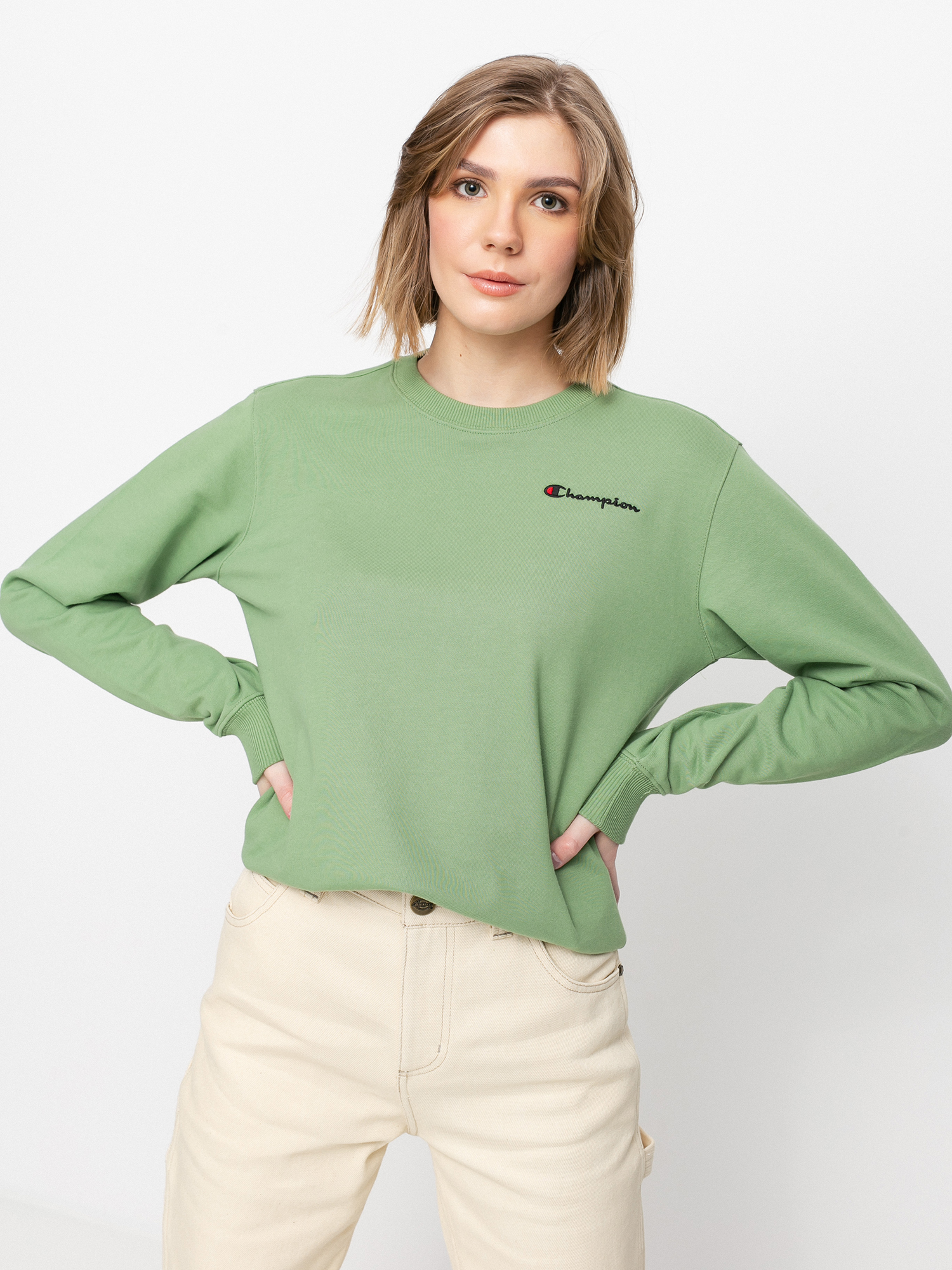 Champion Crewneck Sweatshirt 114353 Wmn Pulóver (sgn)