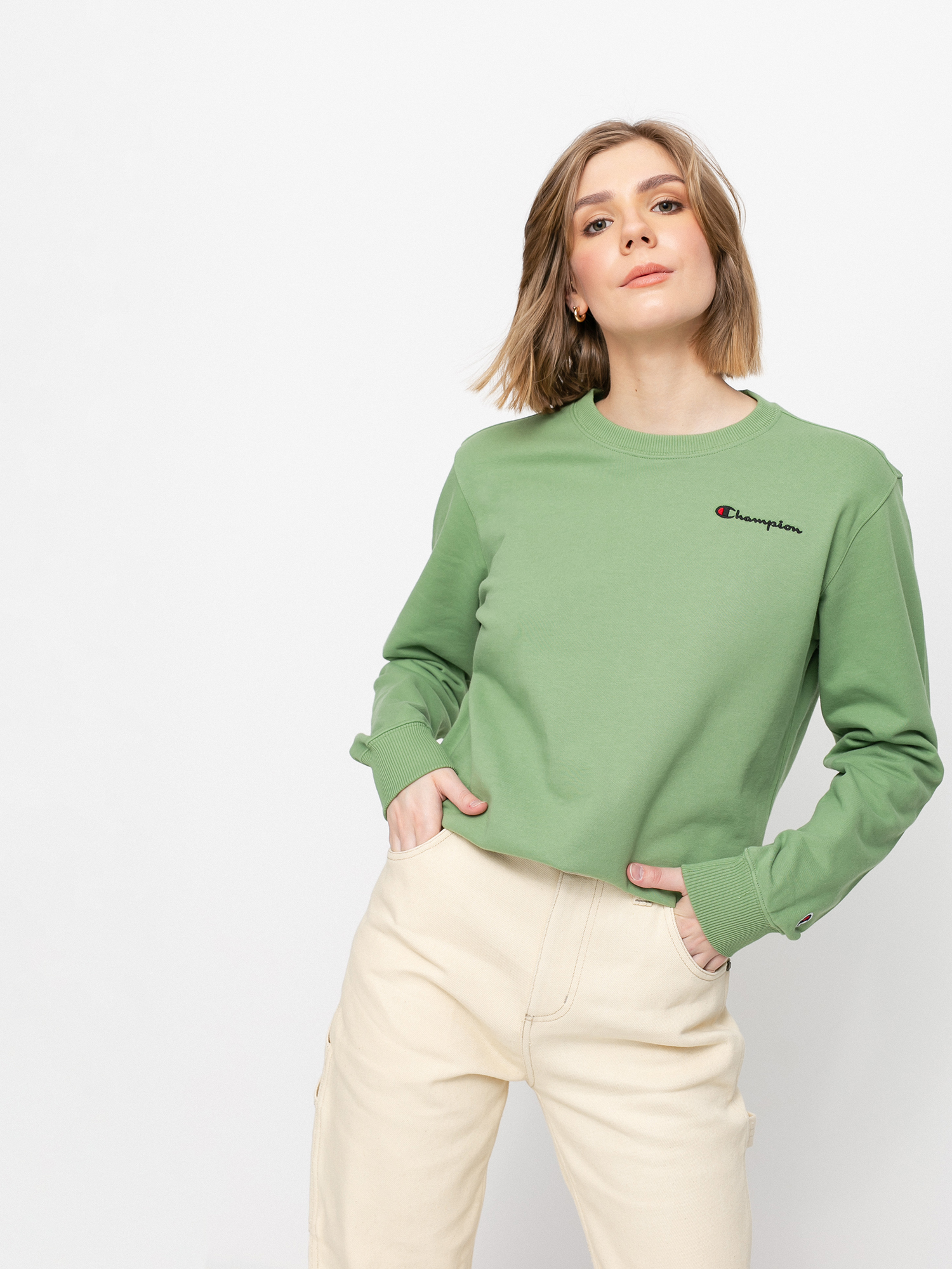 Champion Crewneck Sweatshirt 114353 Wmn Pulóver (sgn)