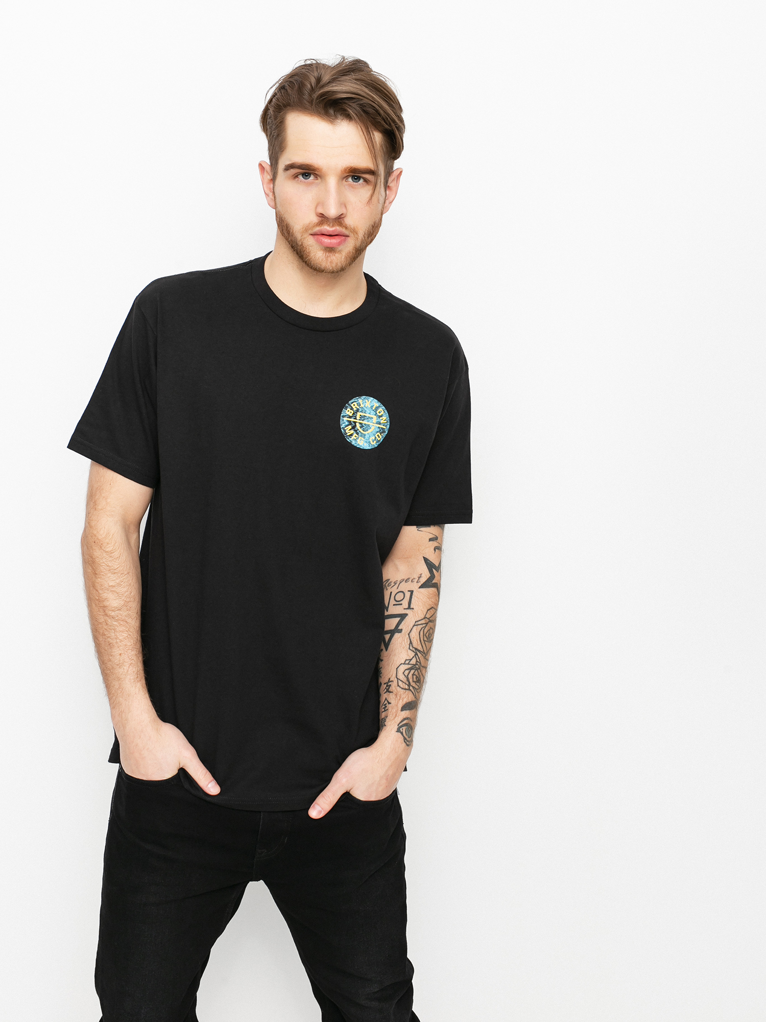 Brixton Crest II Stt Ujjatlan felső (black/yellow)