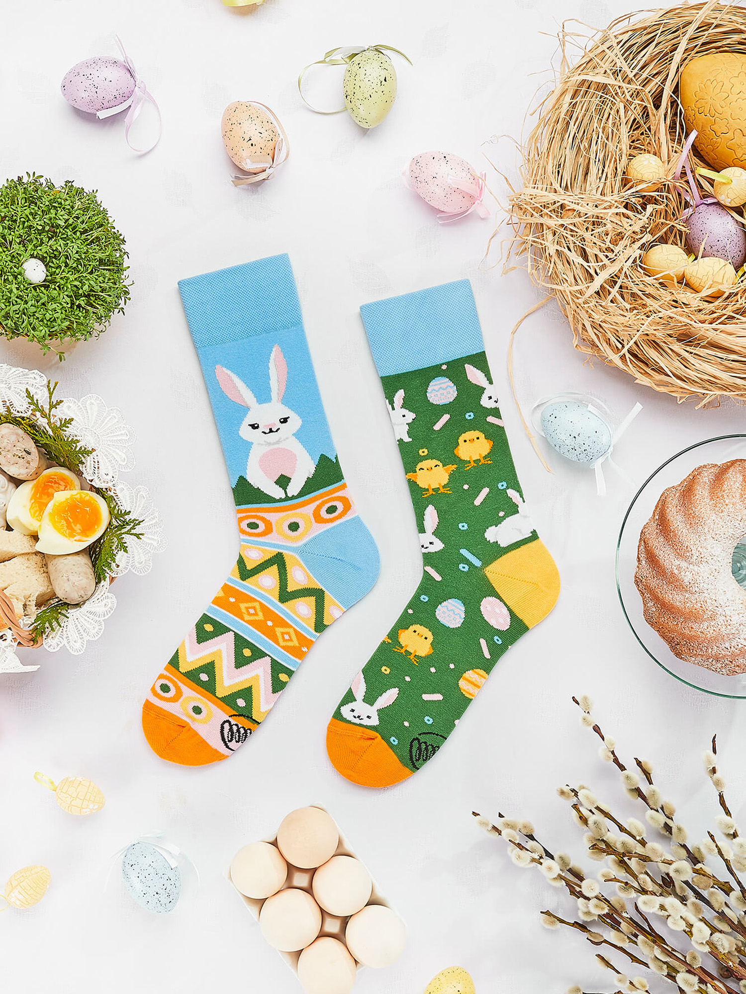 Many Mornings Easter Bunny Zokni (multi)