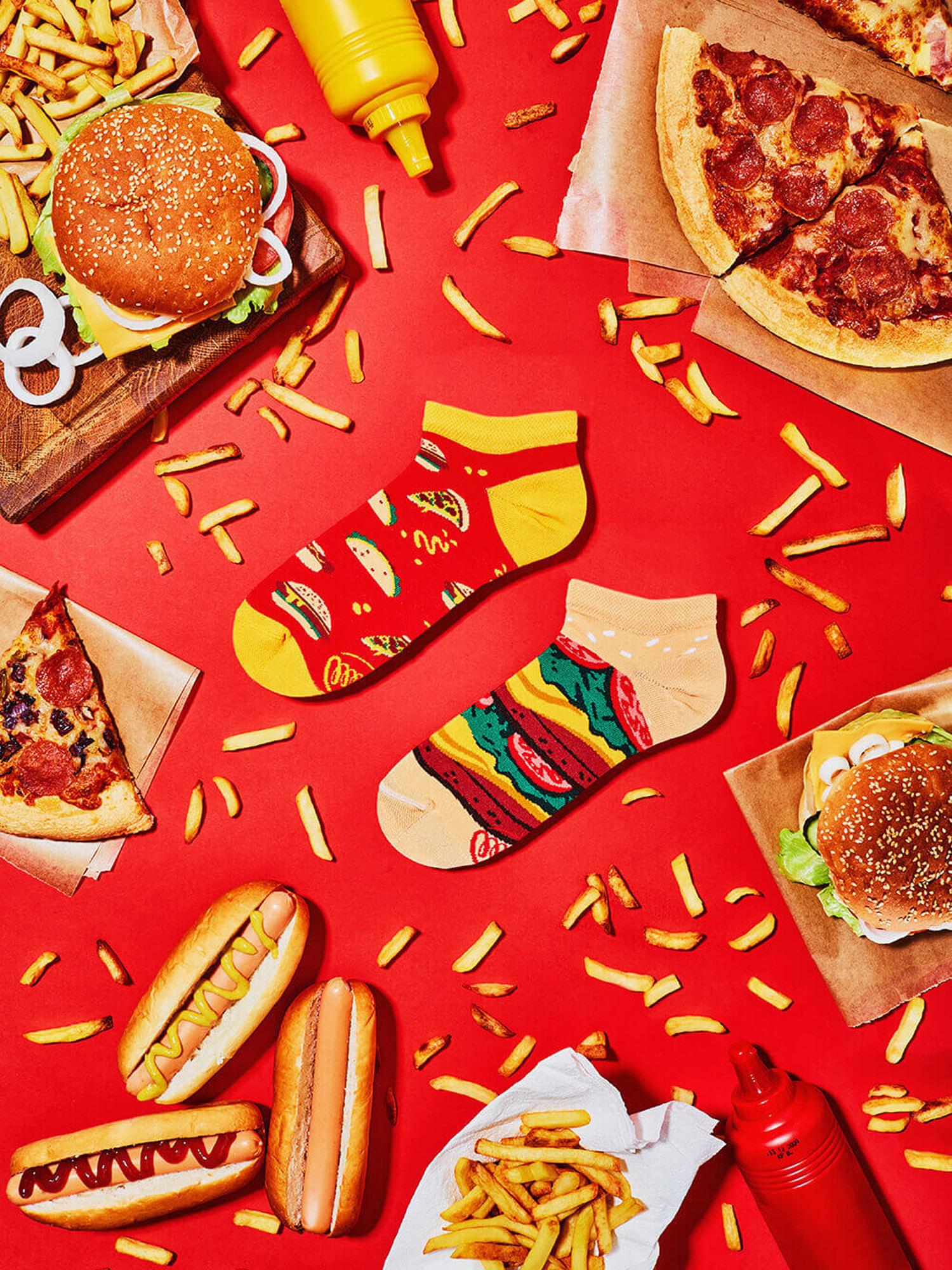 Many Mornings Fast Foot Low Zokni (red/multi)