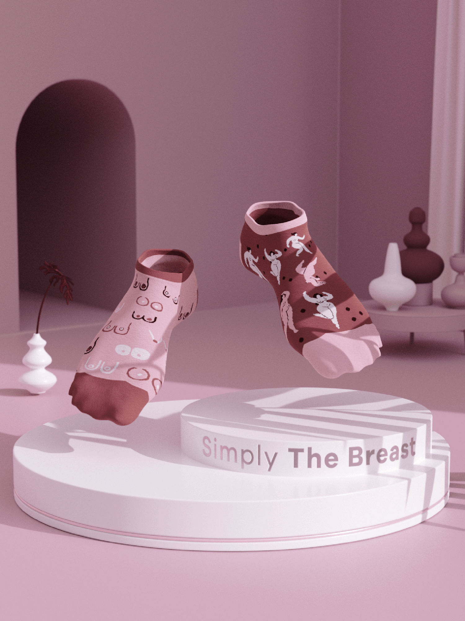 Many Mornings Simply The Breast Low Zokni (pink)