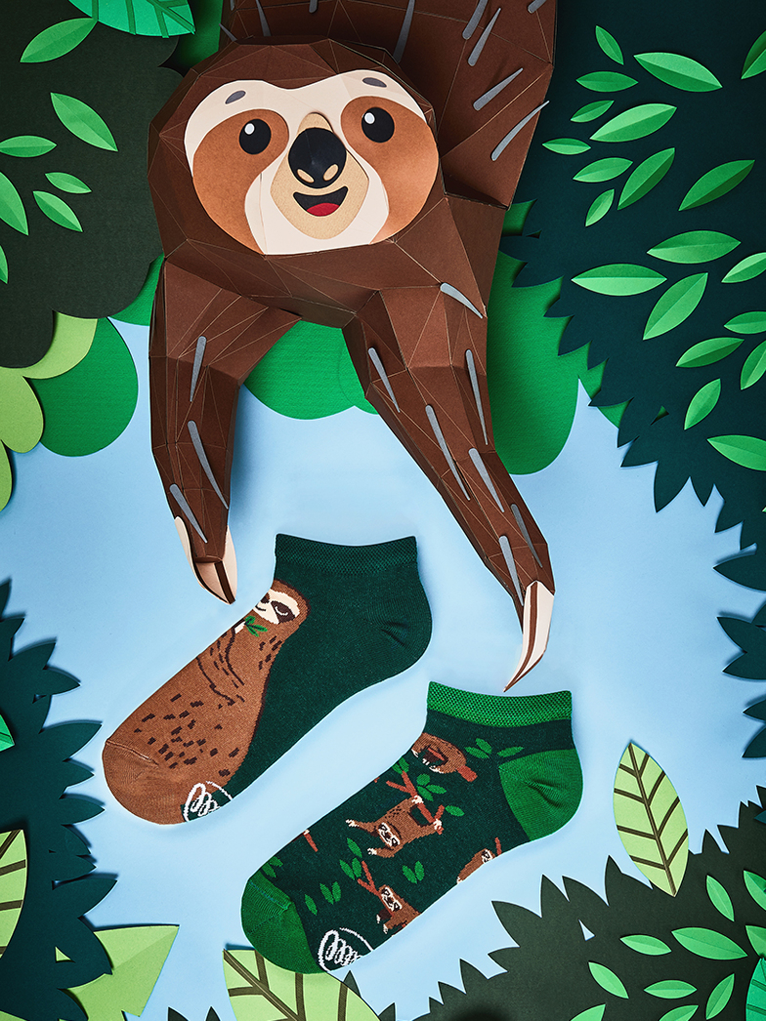 Many Mornings Sloth Life Low Zokni (gree/brown)