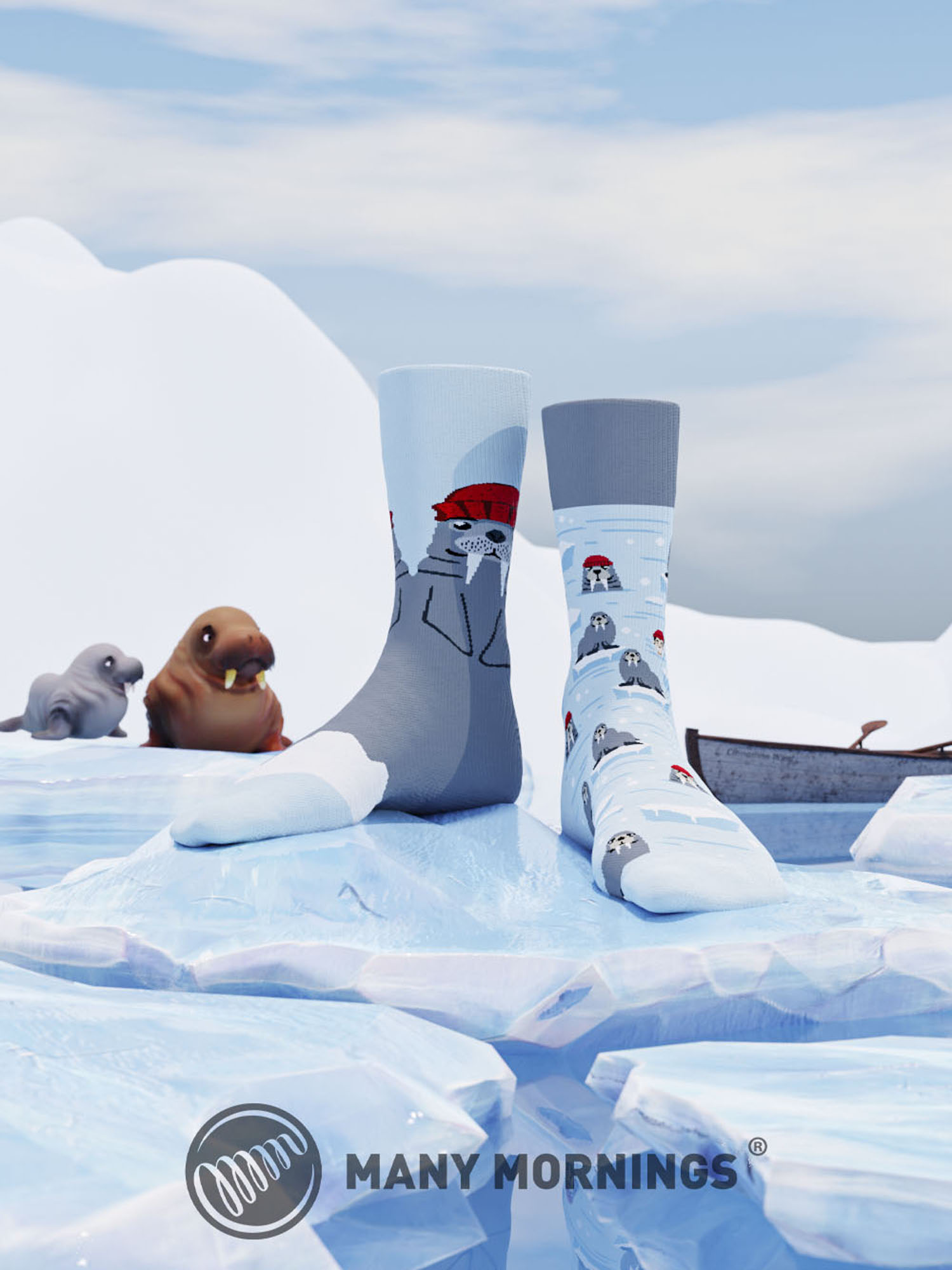 Many Mornings The Walrus Zokni (blue/grey)