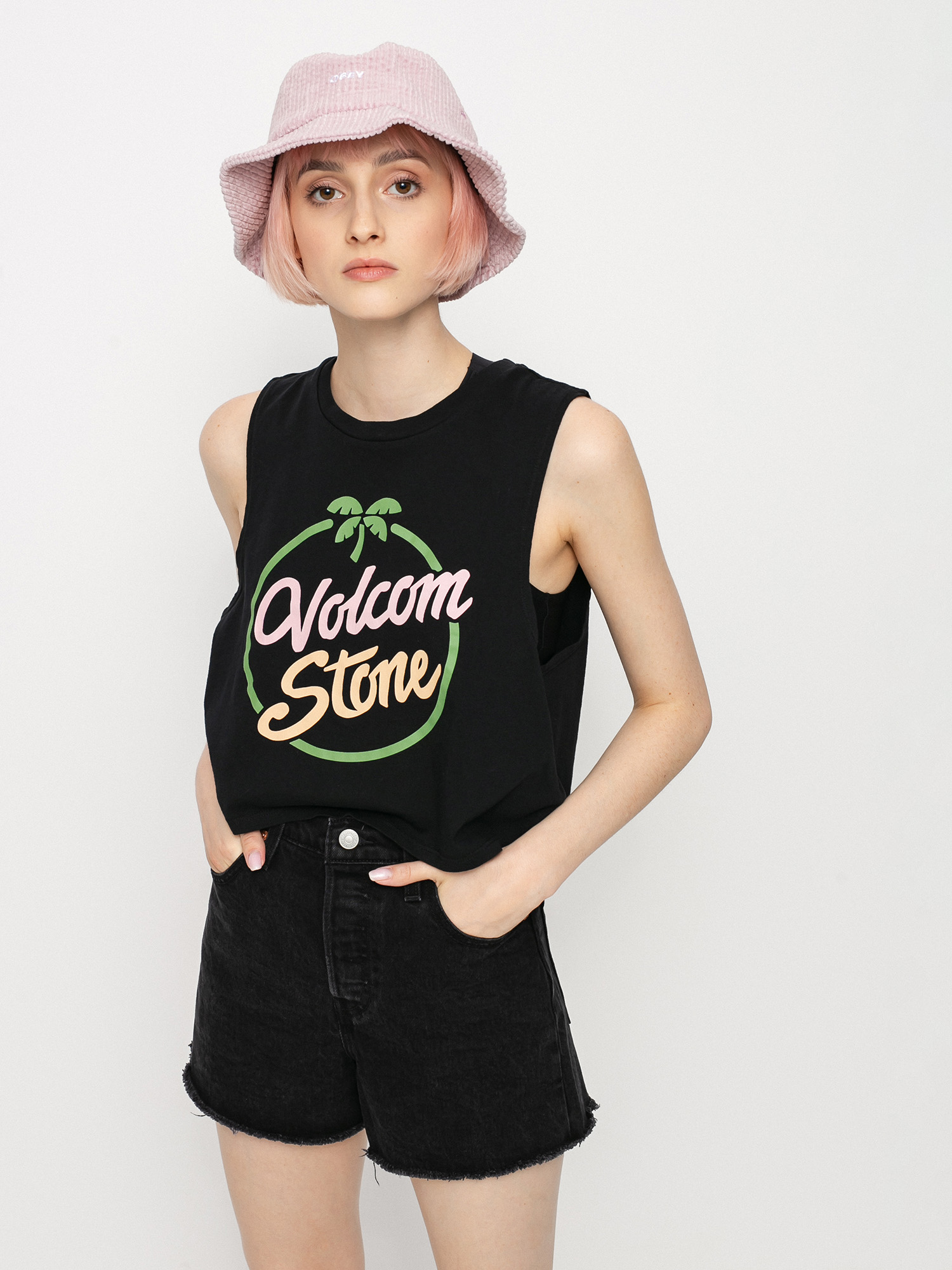 Volcom Stone Hour Crop Wmn Ujjatlan felső (black)