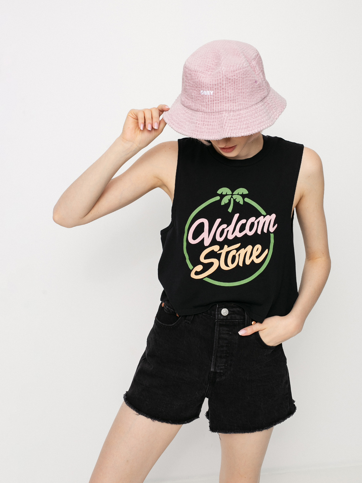 Volcom Stone Hour Crop Wmn Ujjatlan felső (black)