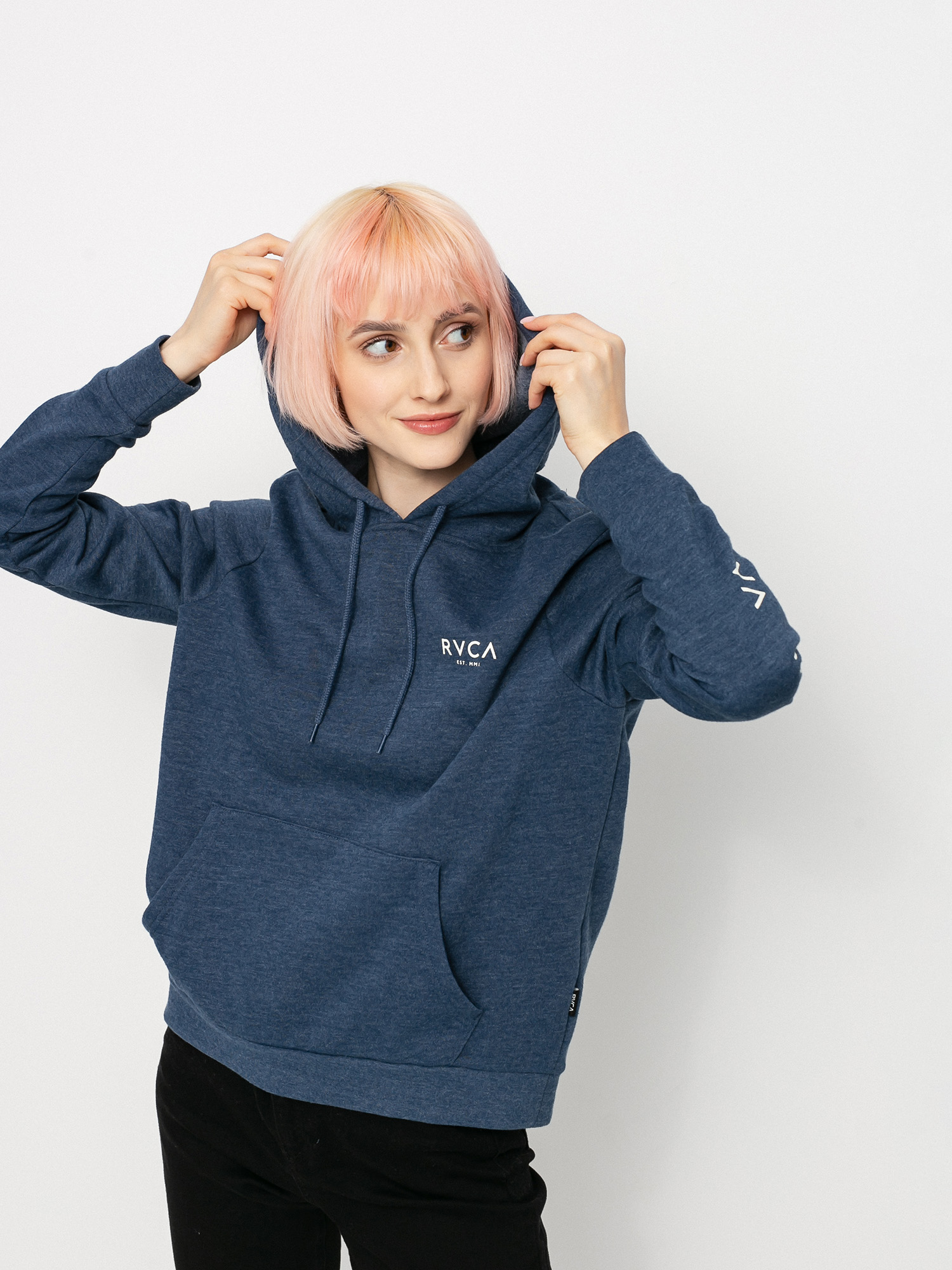 RVCA Classic HD Wmn Kapucnis pulóver (ink)