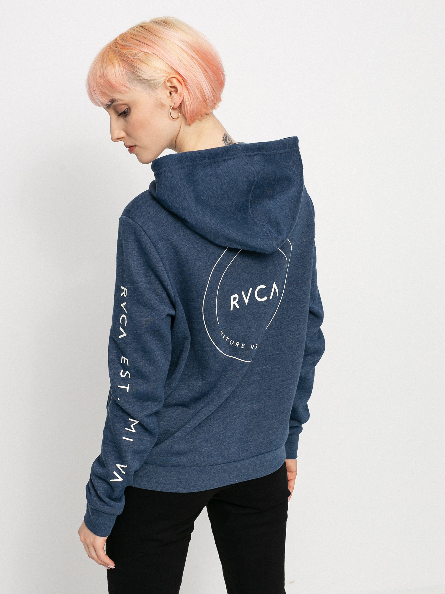 RVCA Classic HD Wmn Kapucnis pulóver (ink)