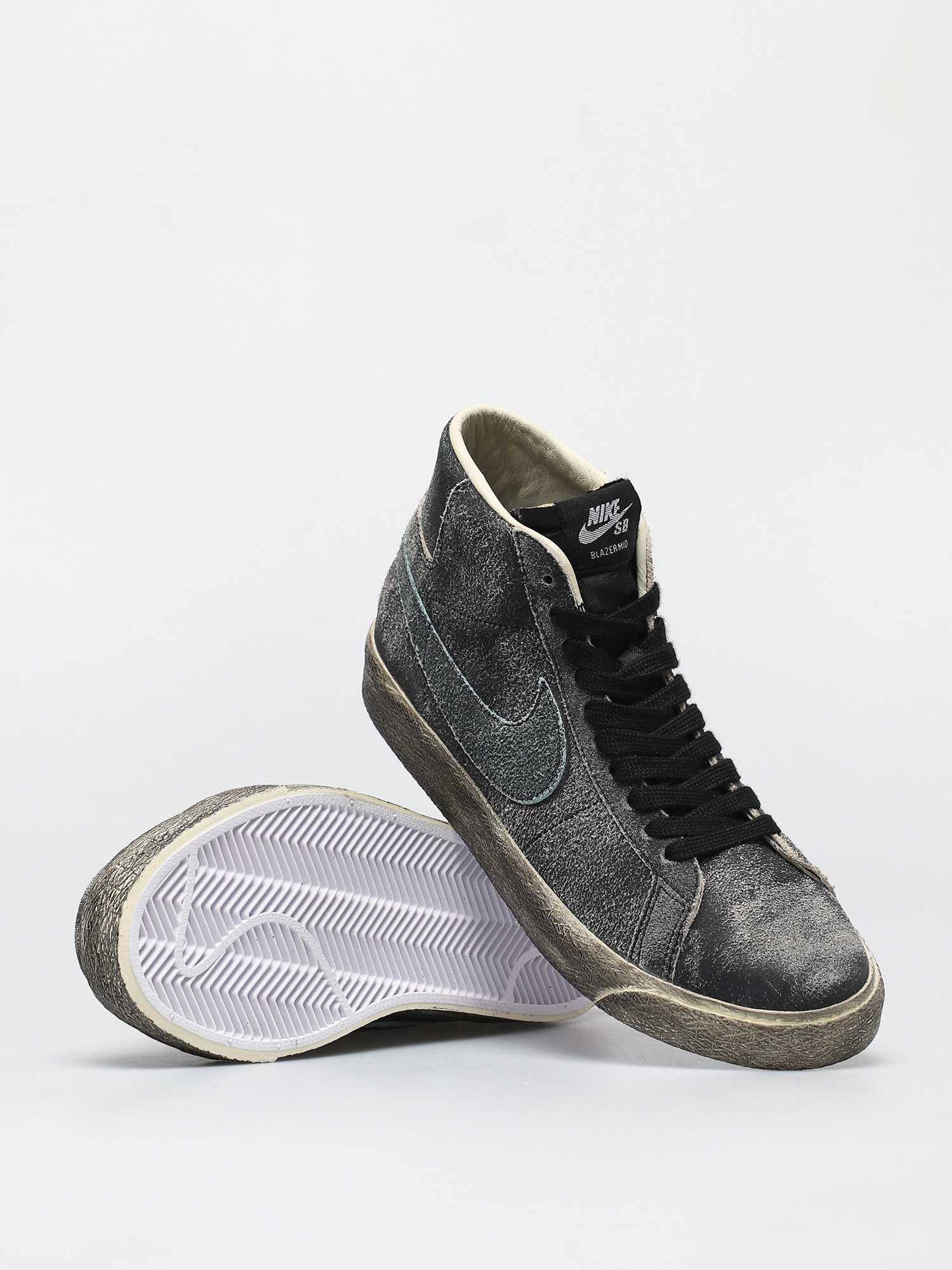 Nike SB Zoom Blazer Mid Premium Cipők (black/light dew coconut milk light dew)