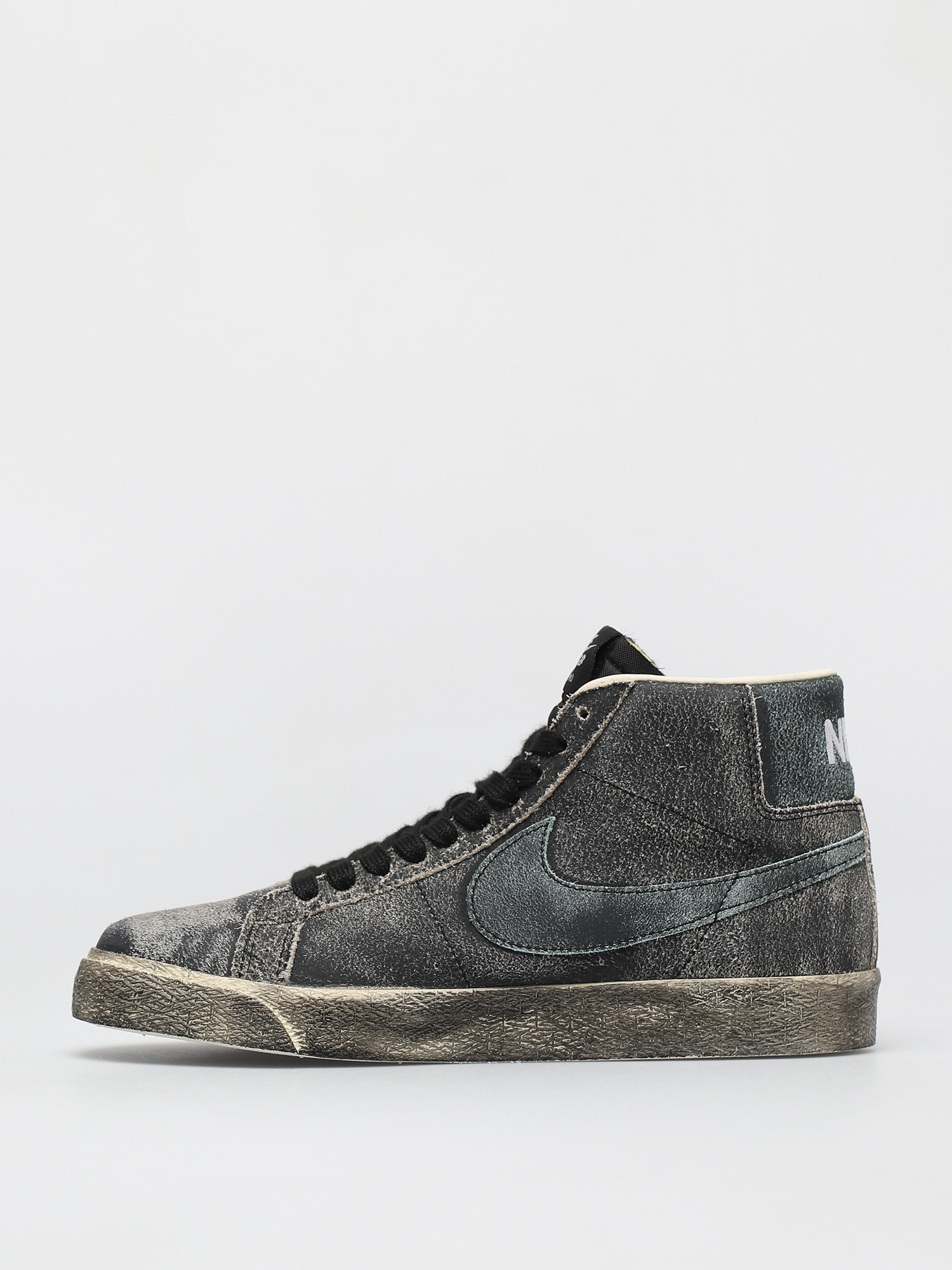 Nike SB Zoom Blazer Mid Premium Cipők (black/light dew coconut milk light dew)