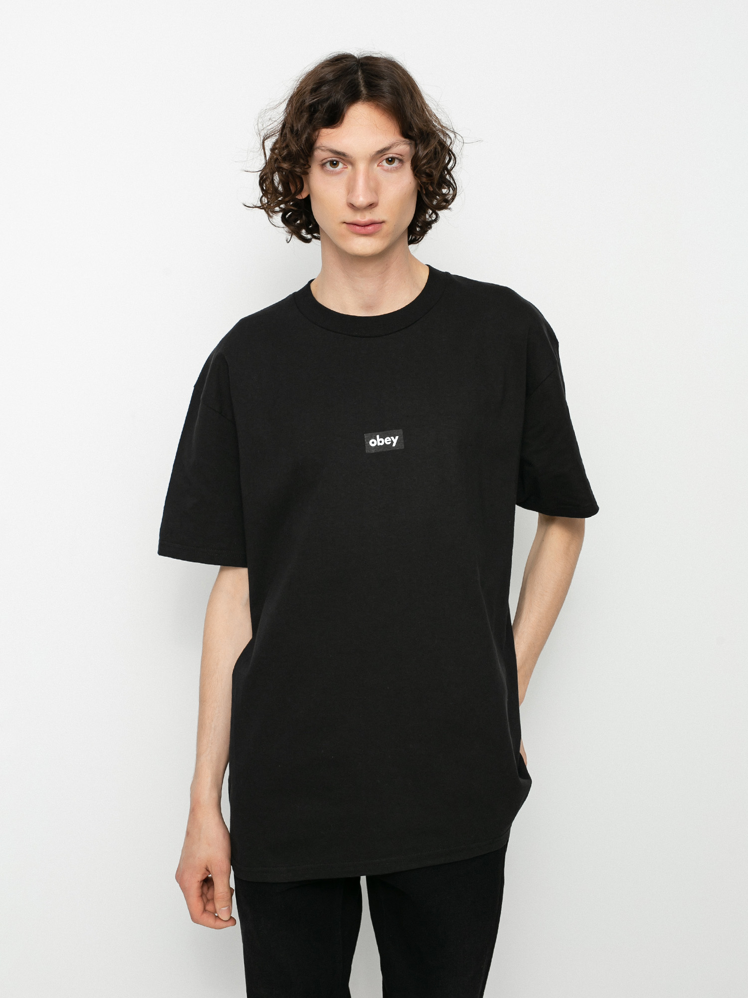 OBEY Black Bar Ujjatlan felső (black)