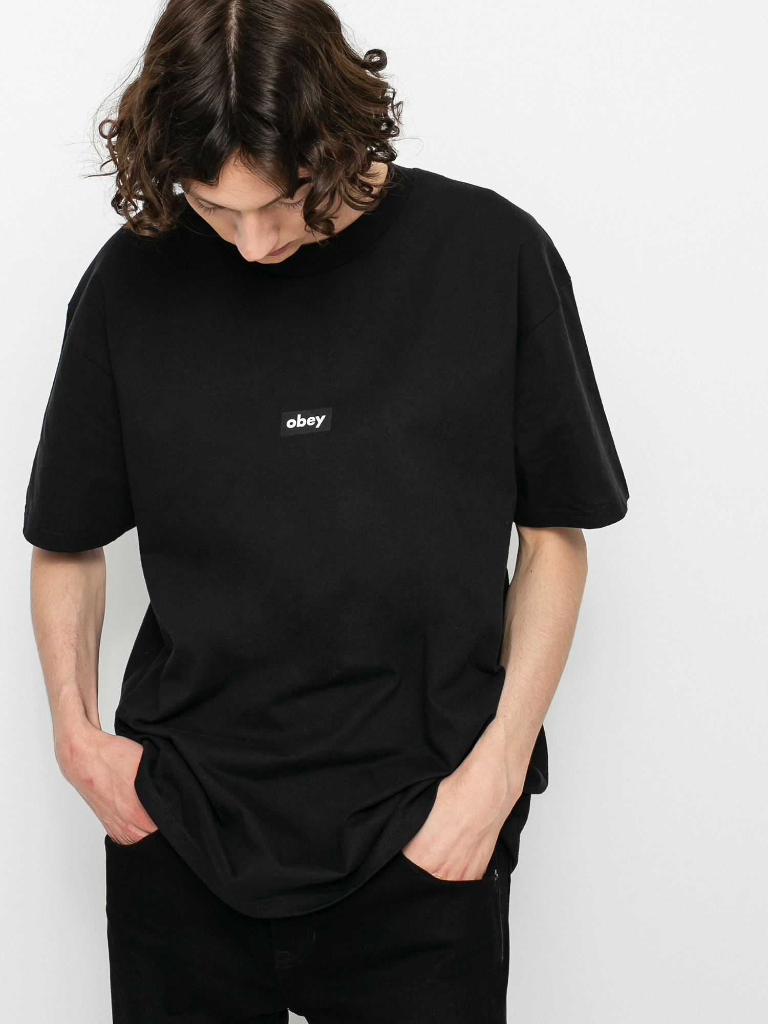 OBEY Black Bar Ujjatlan felső (black)