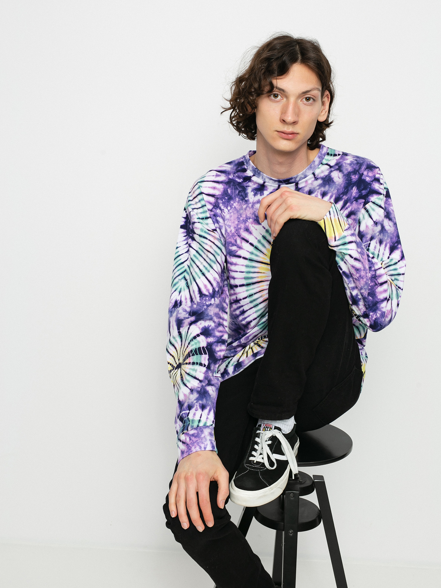 Vans Vans Burst Tie Dye Hosszú ujjú felső (english lavender)