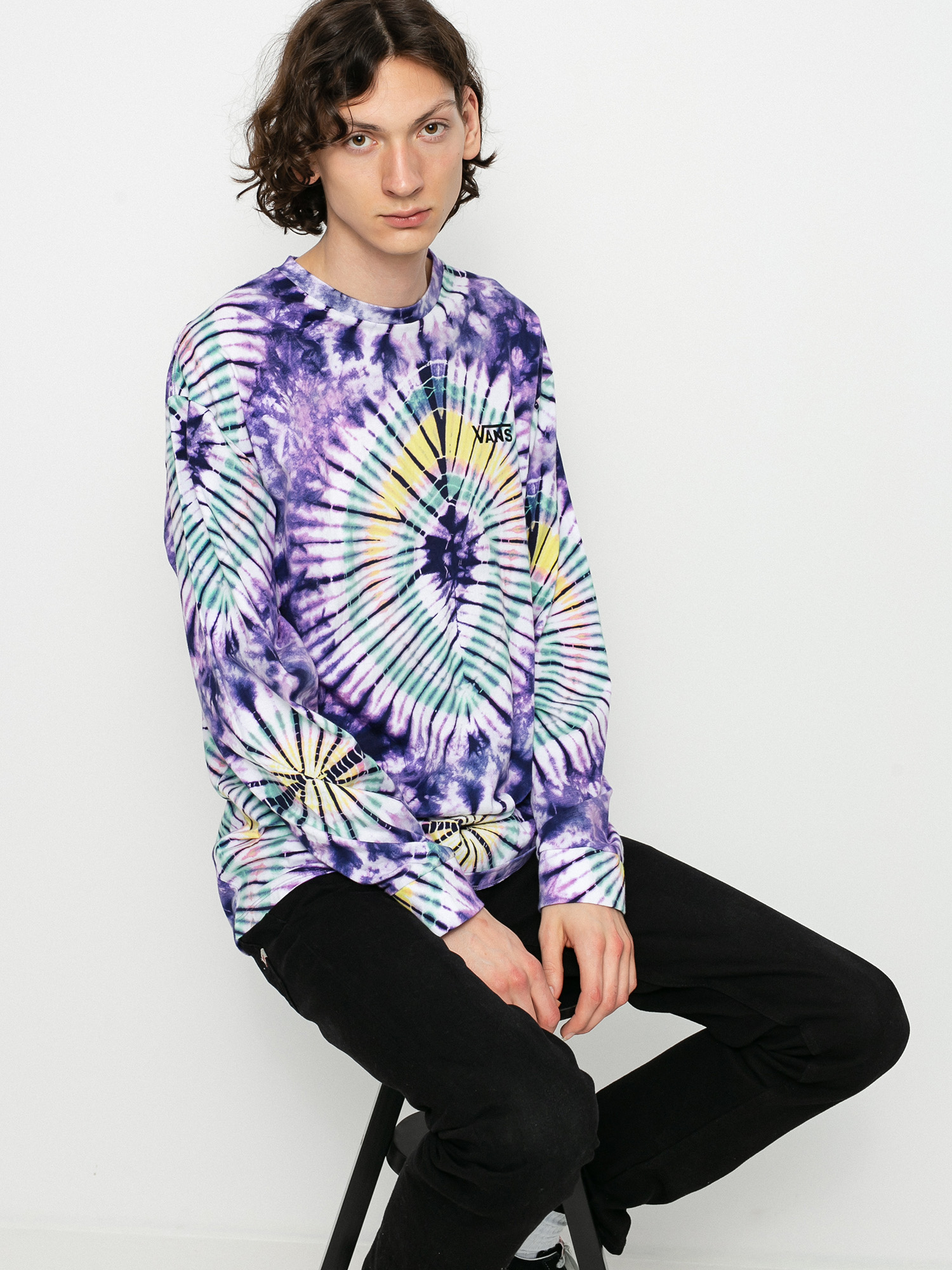 Vans Vans Burst Tie Dye Hosszú ujjú felső (english lavender)