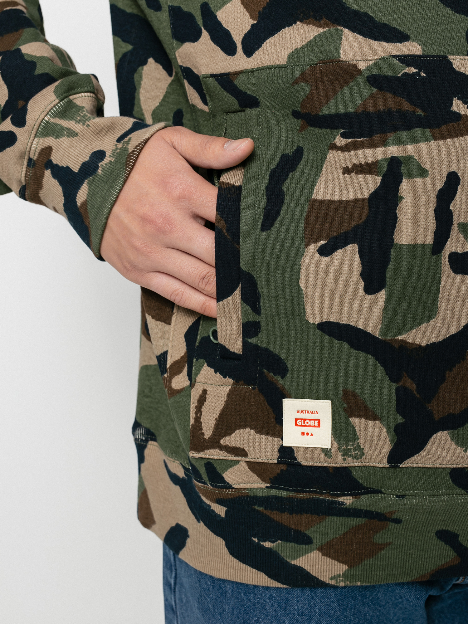 Globe Burly HD Kapucnis pulóver (olive camo)