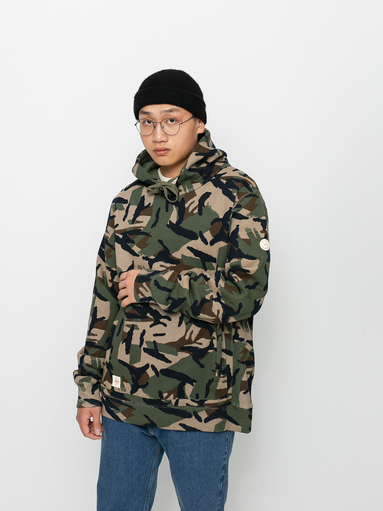 Globe Burly HD Kapucnis pulóver (olive camo)