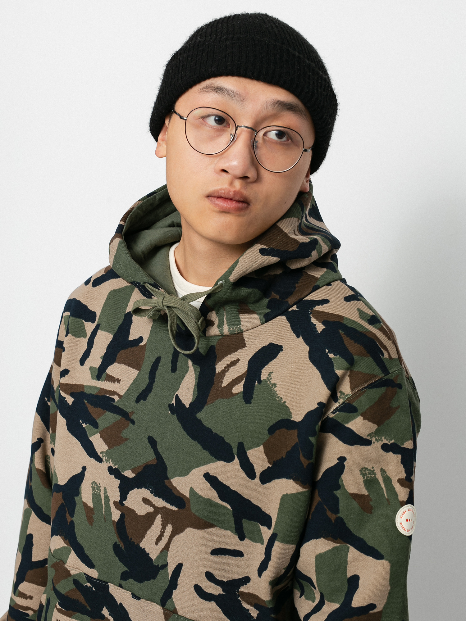 Globe Burly HD Kapucnis pulóver (olive camo)