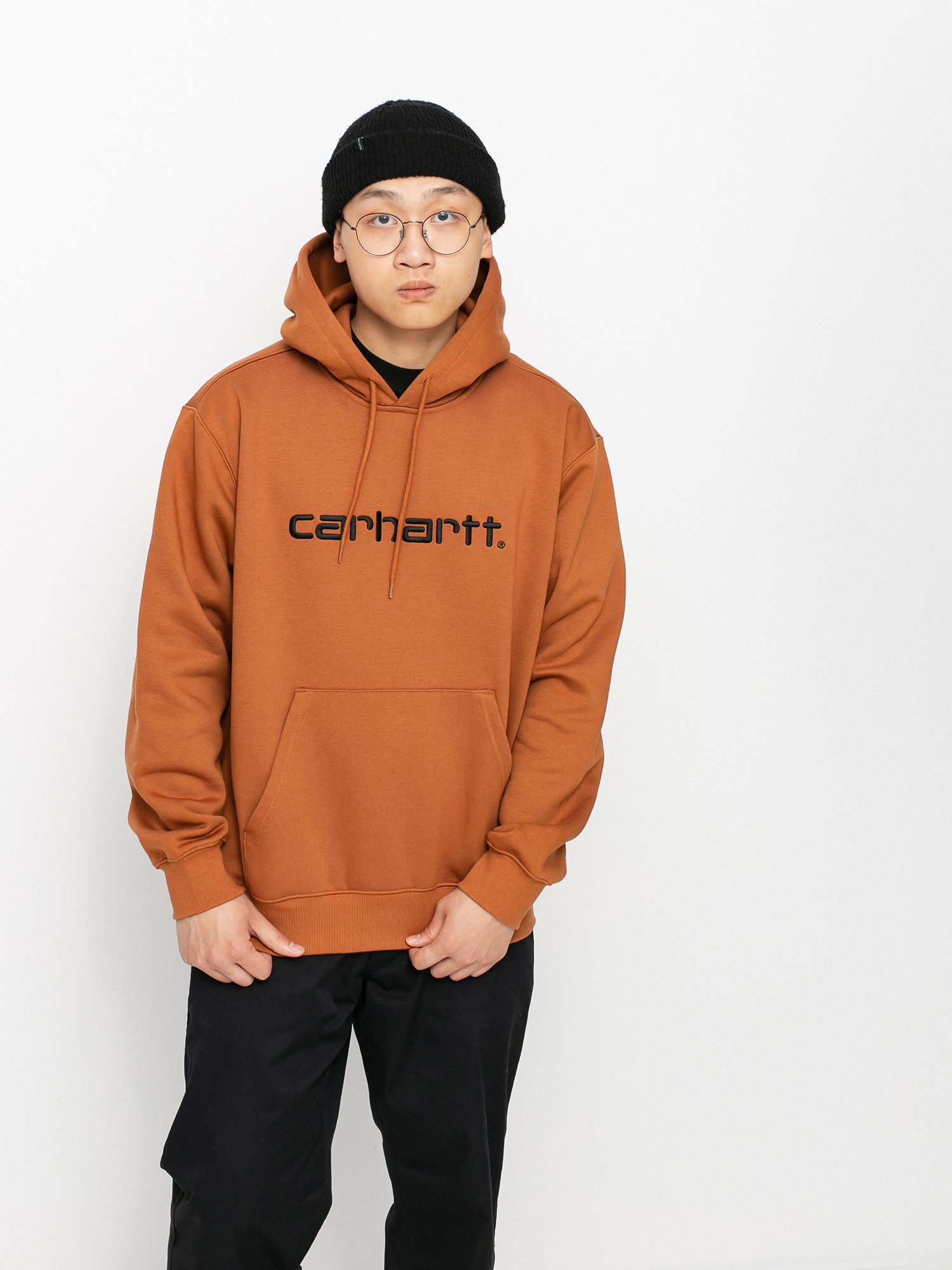 Carhartt WIP Sweat HD Kapucnis pulóver (rum/black)