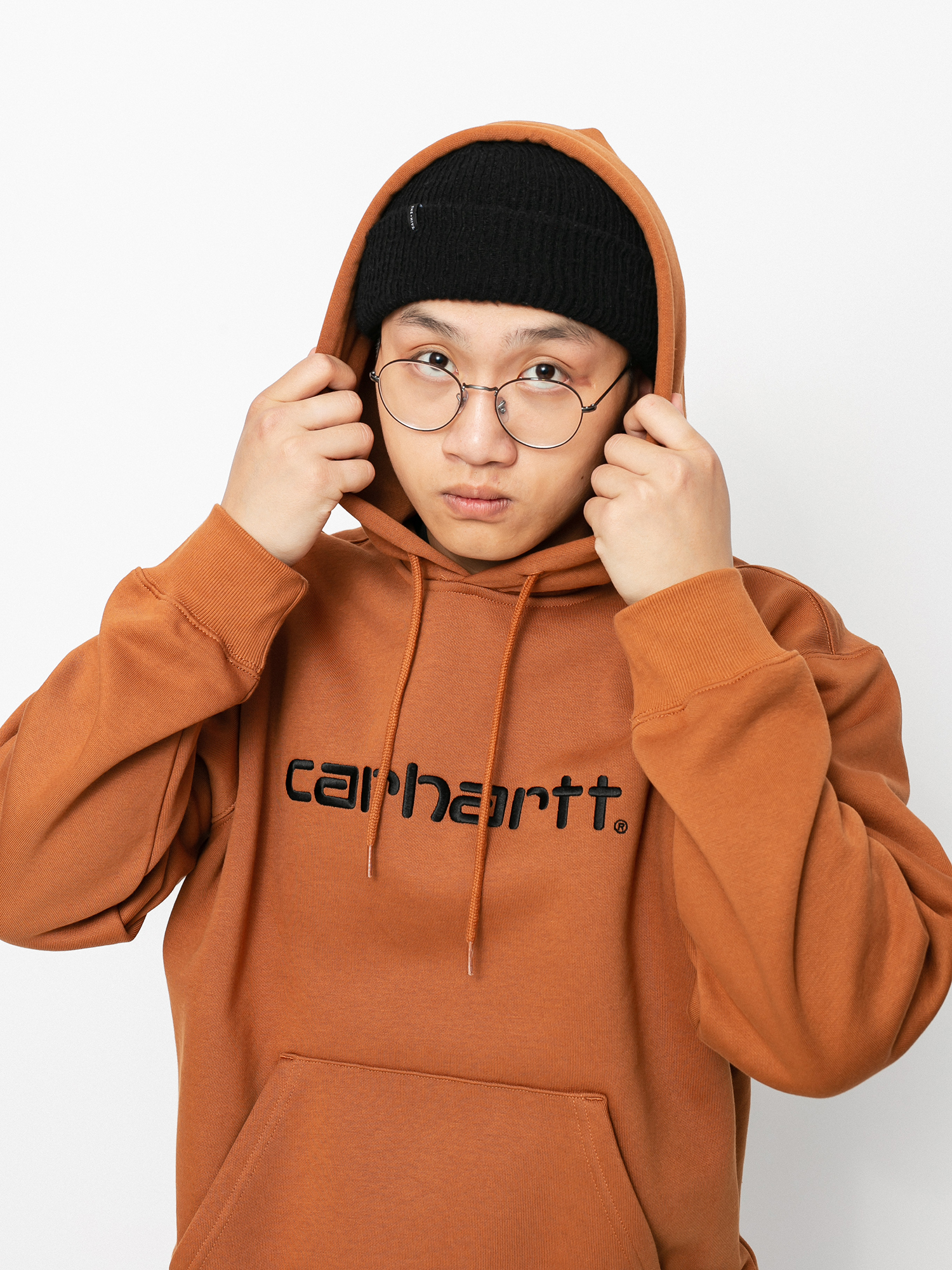 Carhartt WIP Sweat HD Kapucnis pulóver (rum/black)