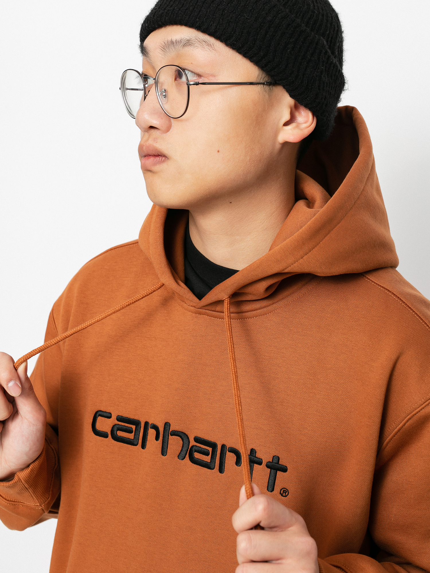 Carhartt WIP Sweat HD Kapucnis pulóver (rum/black)