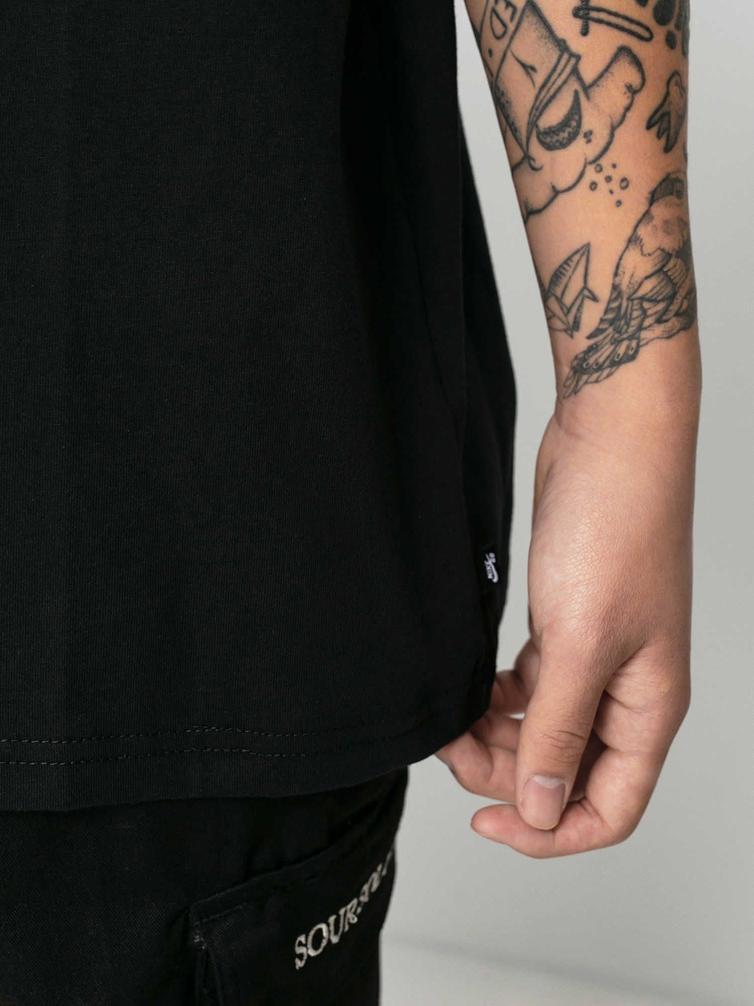 Nike SB Logo Ujjatlan felső (black/white)