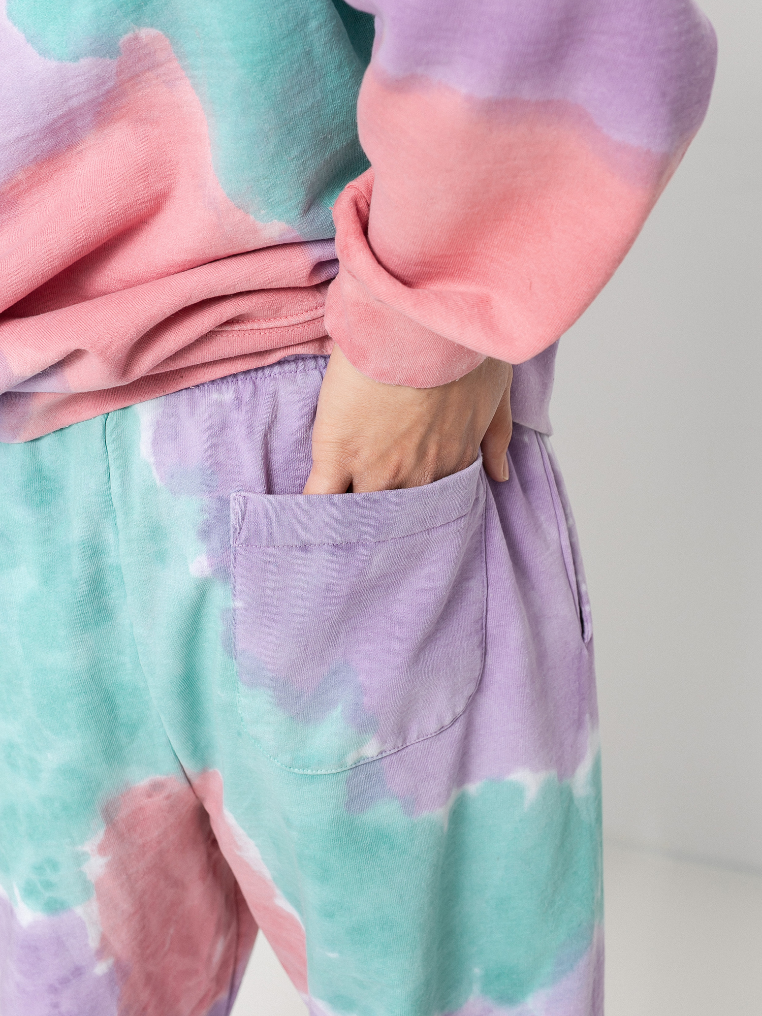 OBEY Sustainable Tie Dye Kisnadrág (purple nitro multi)