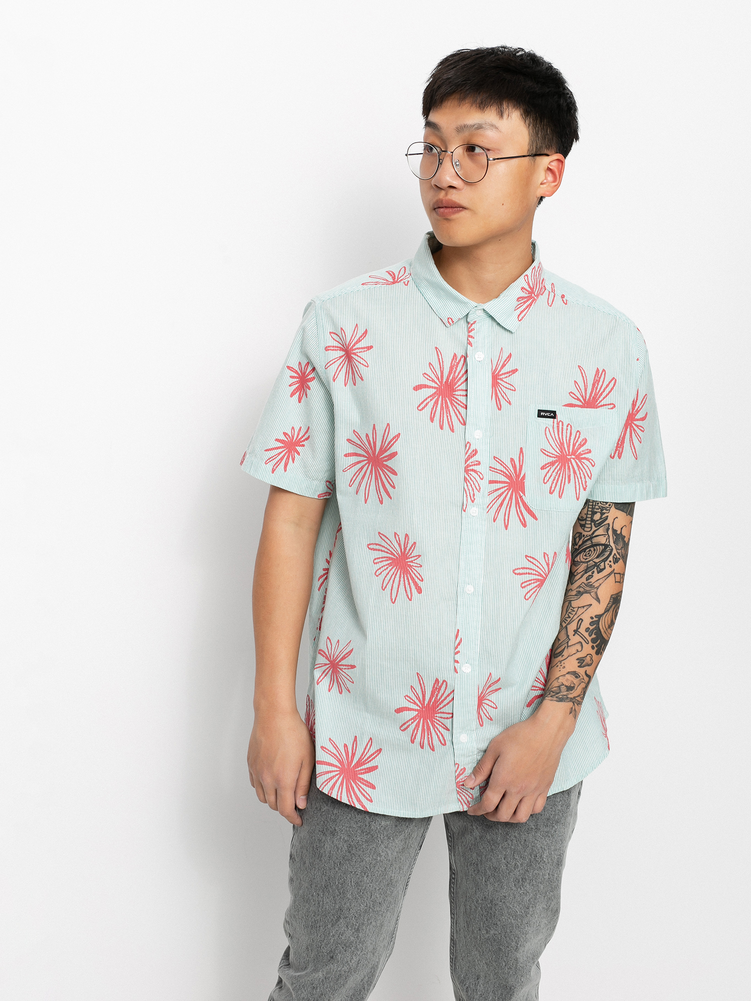 RVCA Whirls Ls Ing (coral pink)