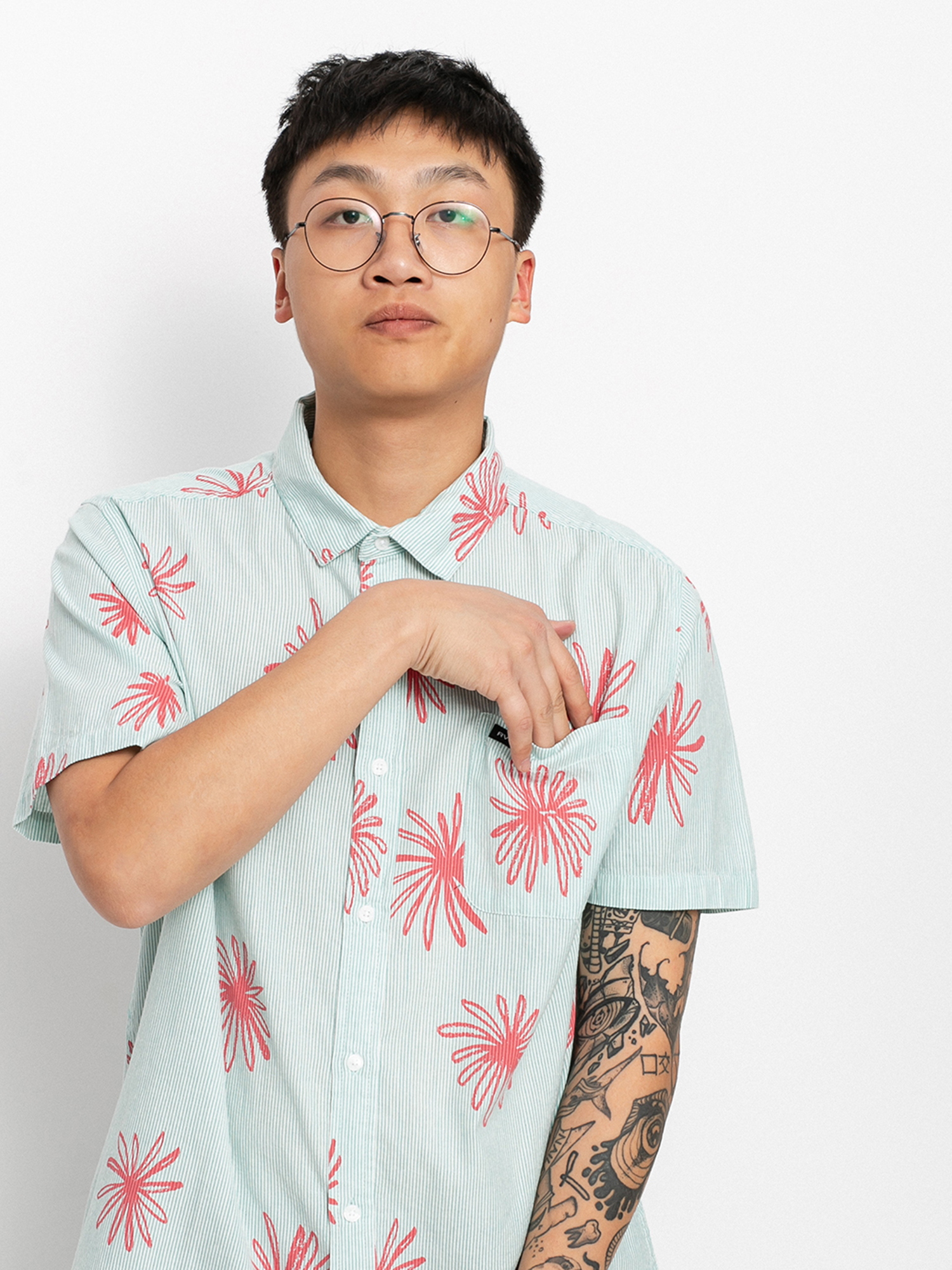 RVCA Whirls Ls Ing (coral pink)