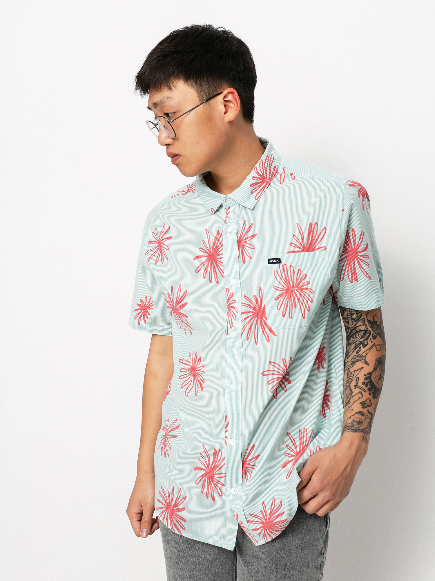 RVCA Whirls Ls Ing (coral pink)