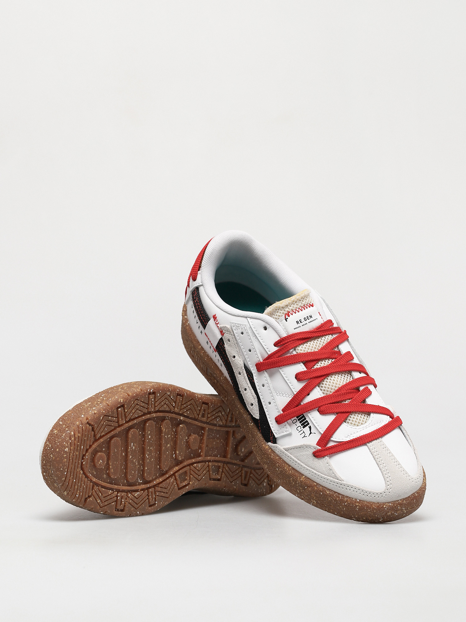 puma oslo femme trainers with in white and tan