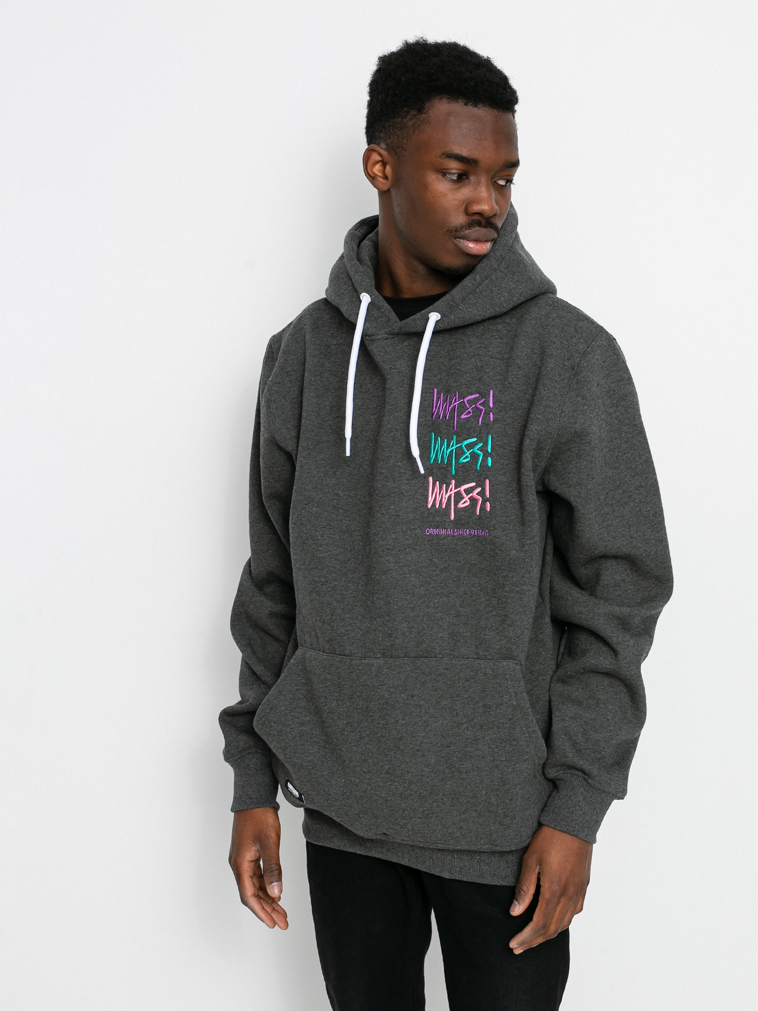 MassDnm Multisign HD Kapucnis pulóver (dark heather grey)