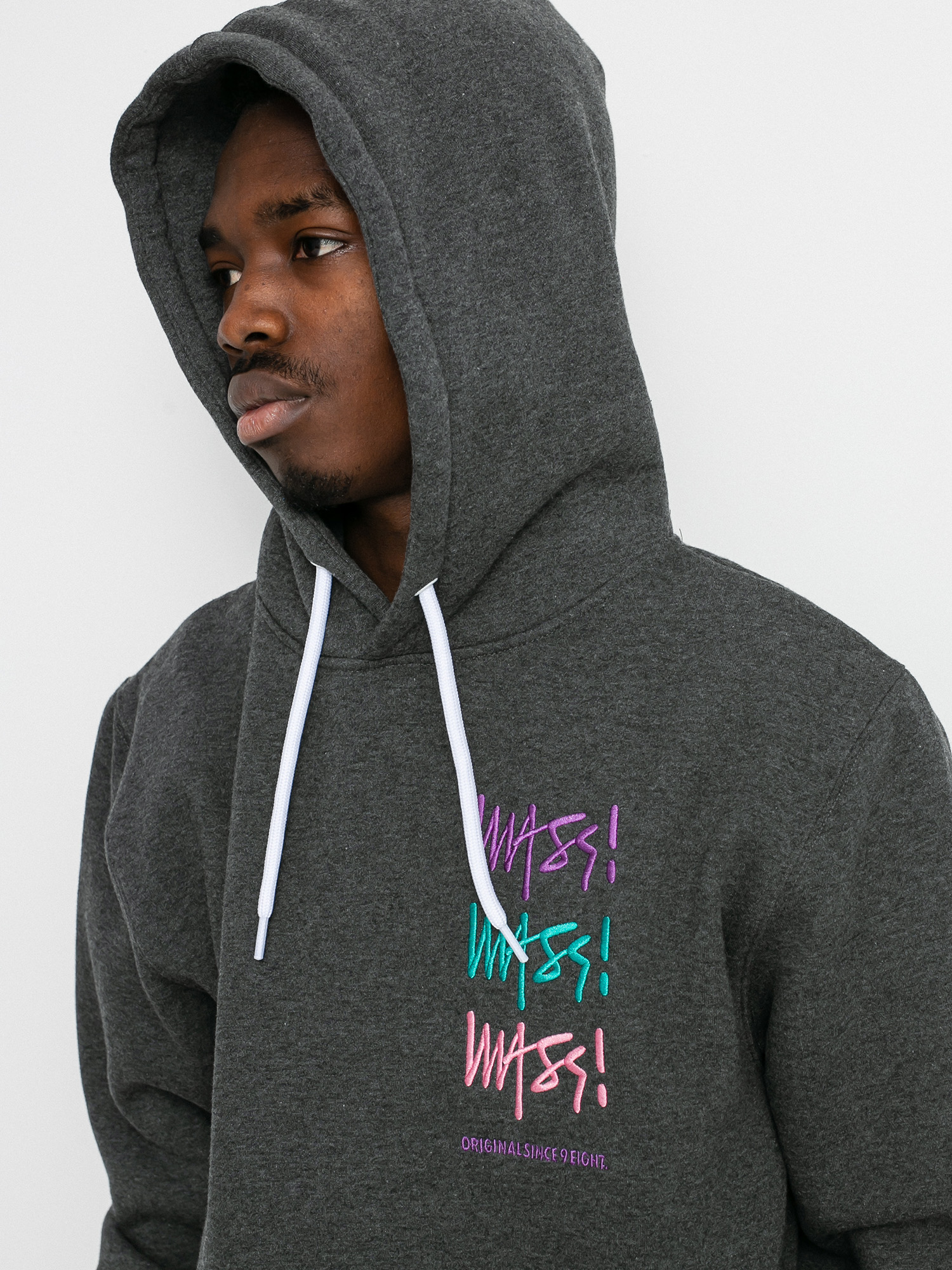 MassDnm Multisign HD Kapucnis pulóver (dark heather grey)