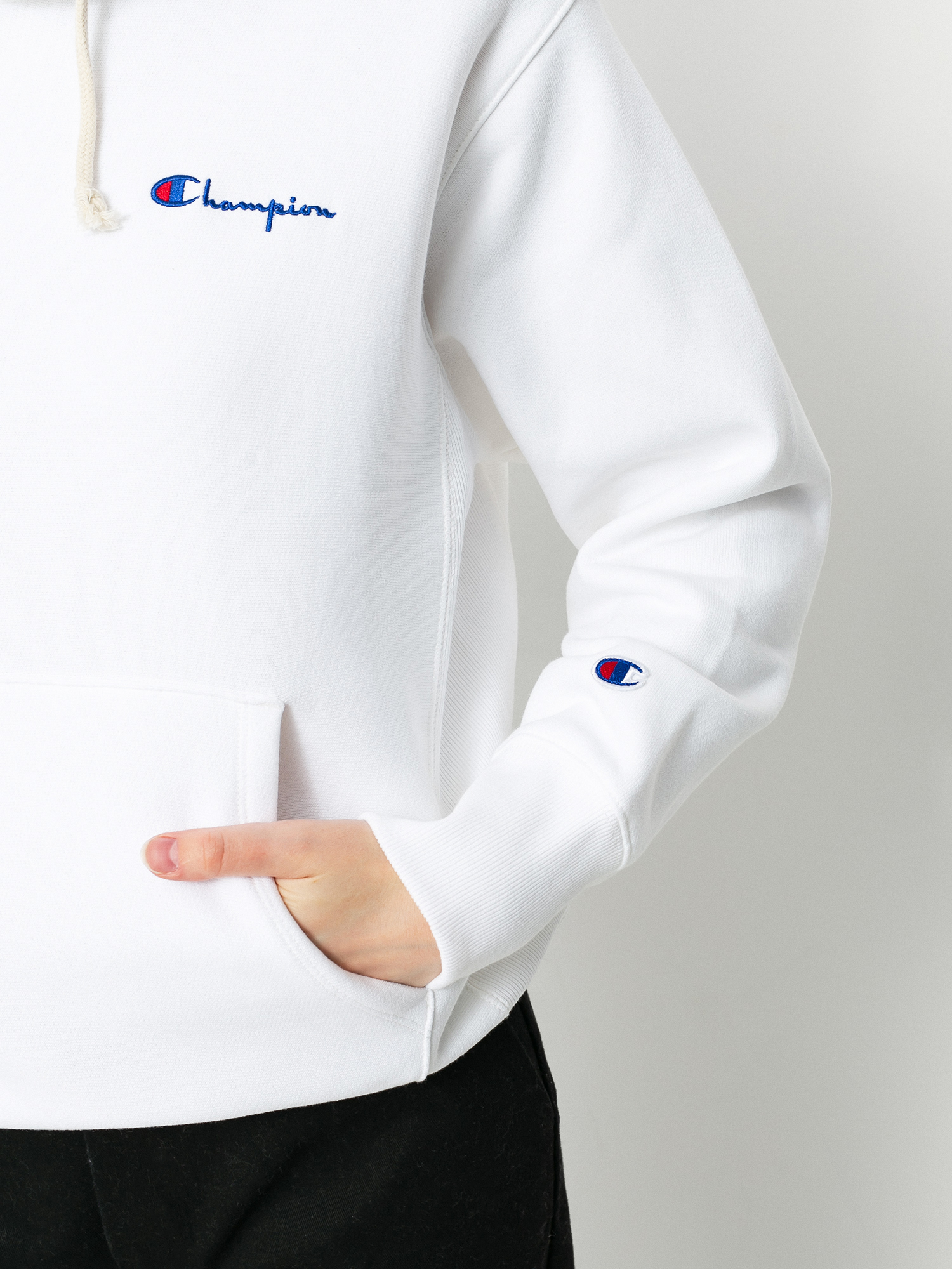 Champion Sweatshirt HD 113150 Wmn Kapucnis pulóver (wht)