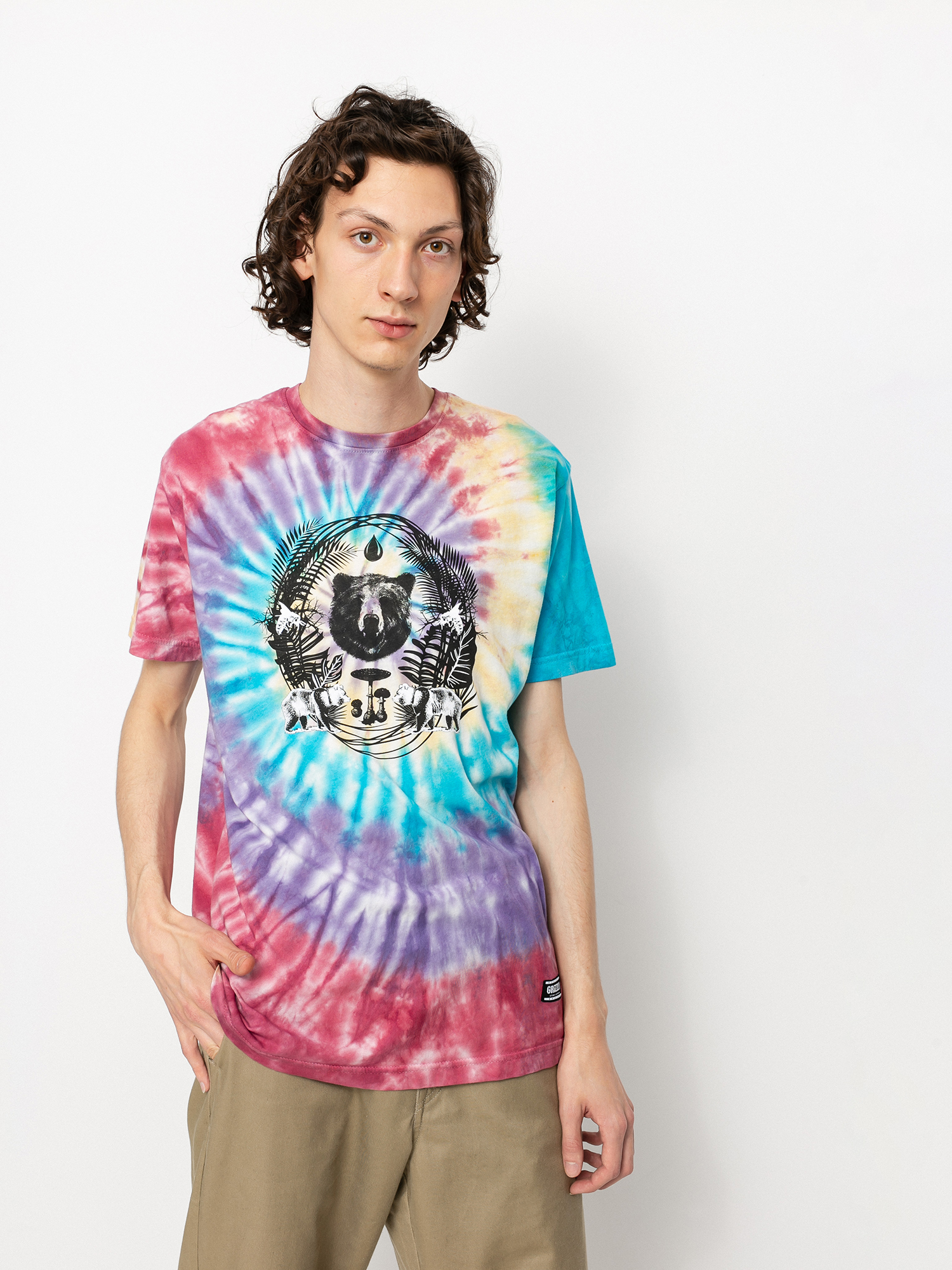 Grizzly Griptape Animal Kingdom Ujjatlan felső (tie dye)