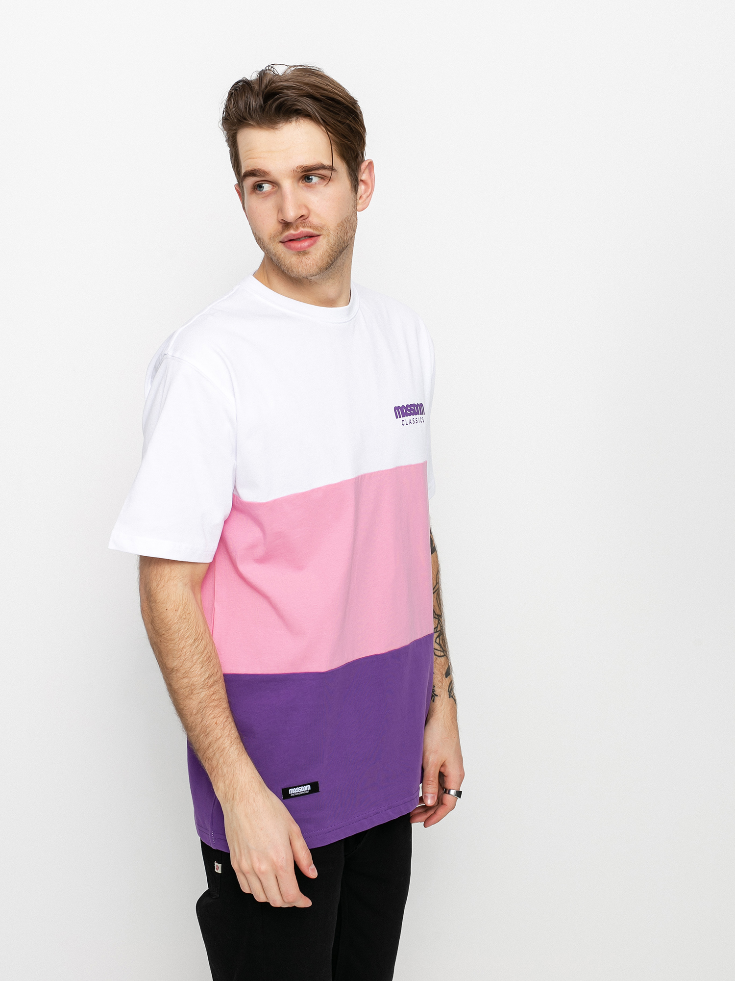 MassDnm Zone Ujjatlan felső (white/lt pink/purple)