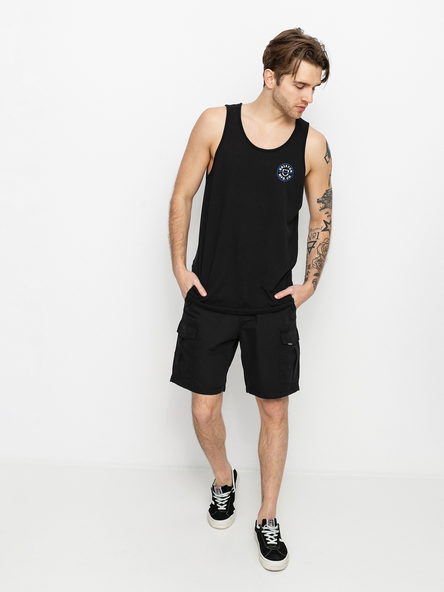 Brixton Crest Ujjatlan felső (black/royal)