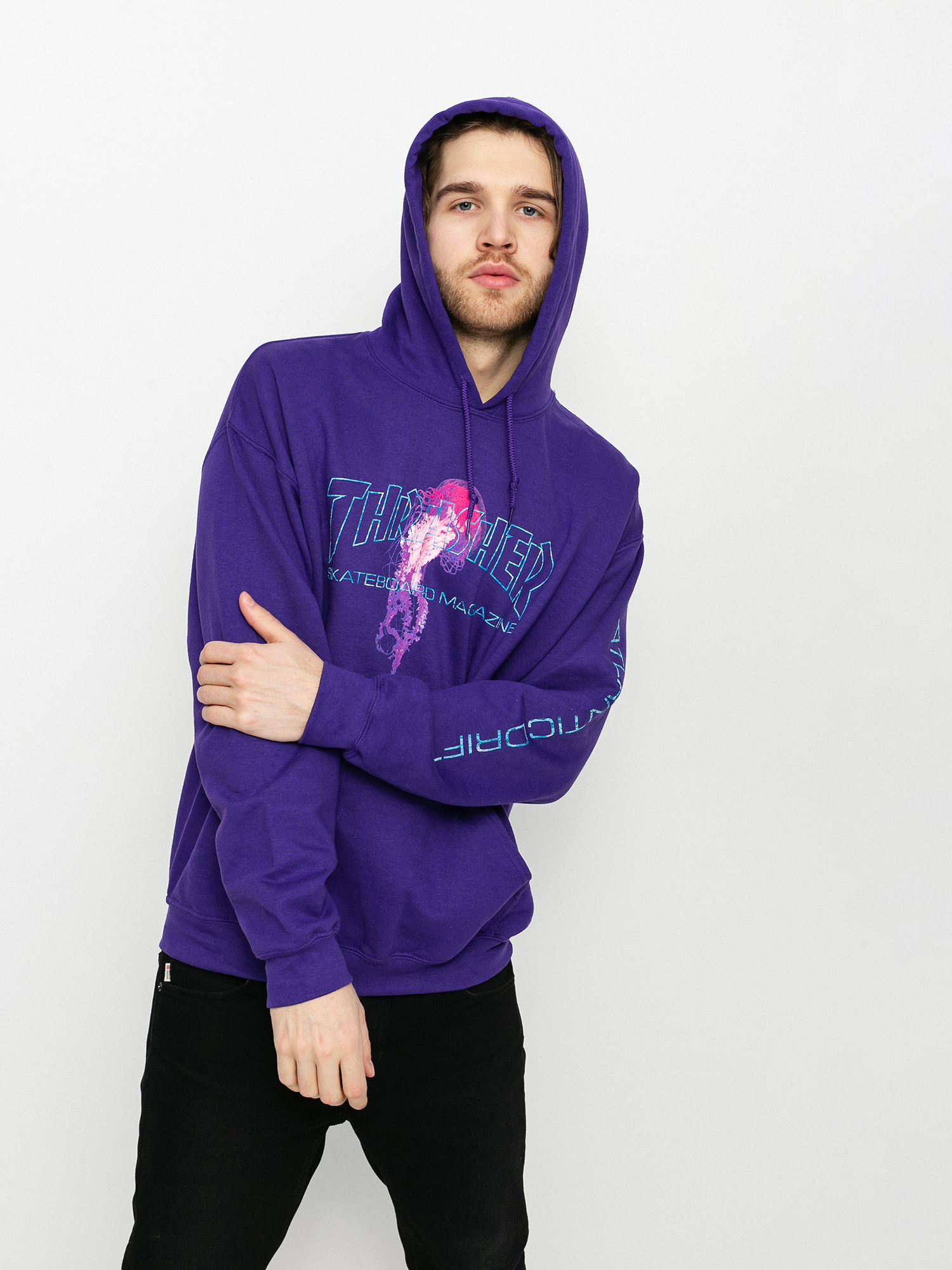 Thrasher Atlantic Drift HD Kapucnis pulóver (purple)