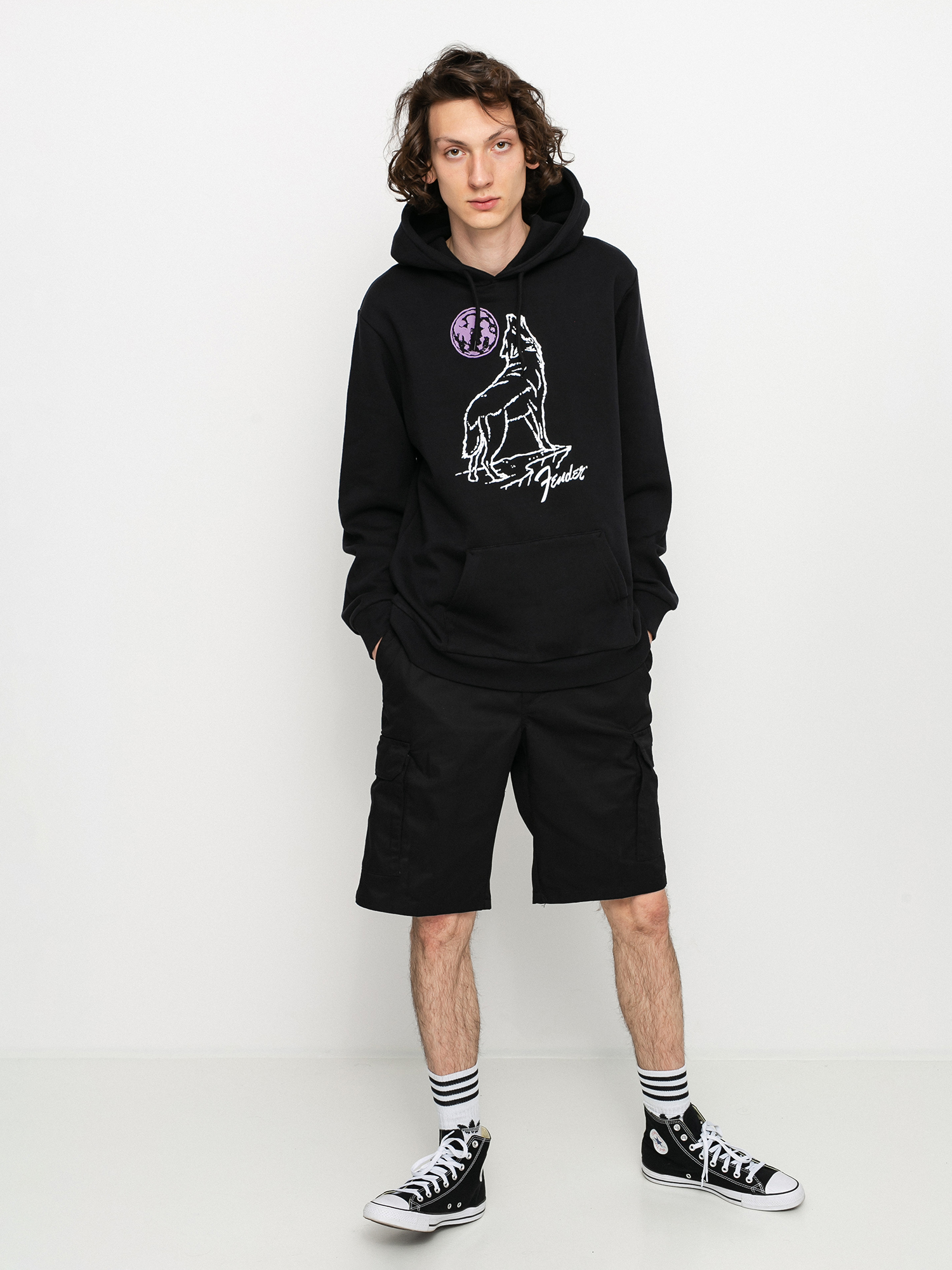 Brixton Fender Howlin HD Kapucnis pulóver (black)