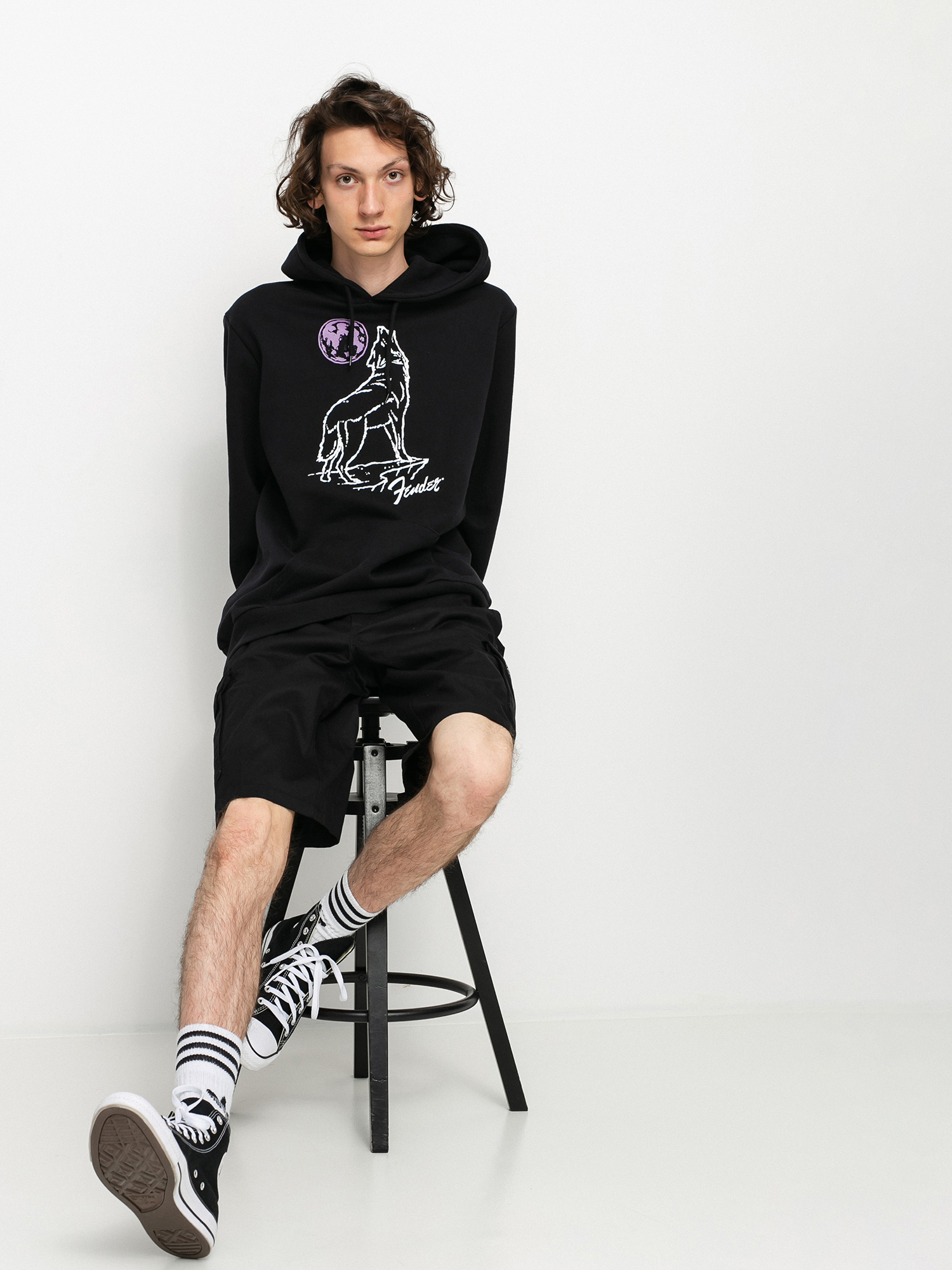 Brixton Fender Howlin HD Kapucnis pulóver (black)