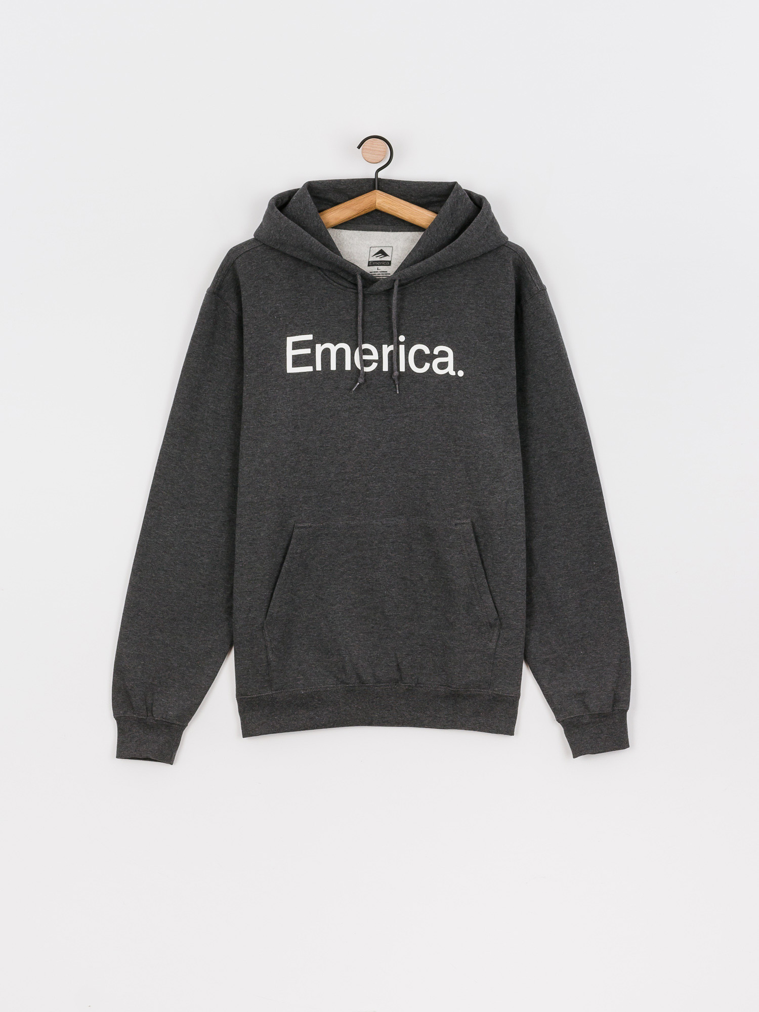 Emerica Pure Logo HD Kapucnis pulóver (charcoal/heather)
