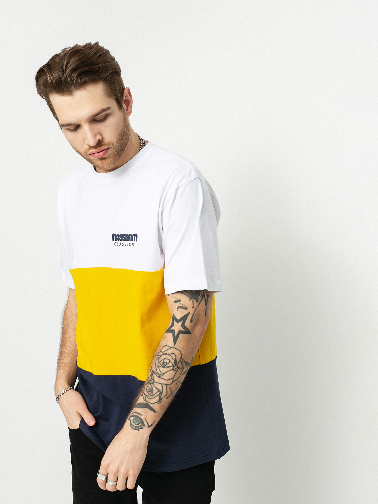 MassDnm Zone Ujjatlan felső (white/gold/navy)