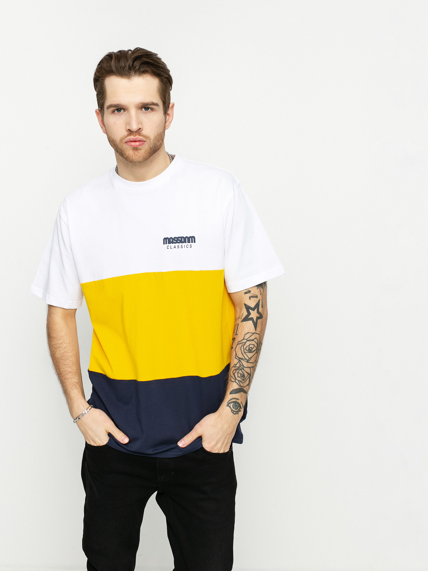 MassDnm Zone Ujjatlan felső (white/gold/navy)